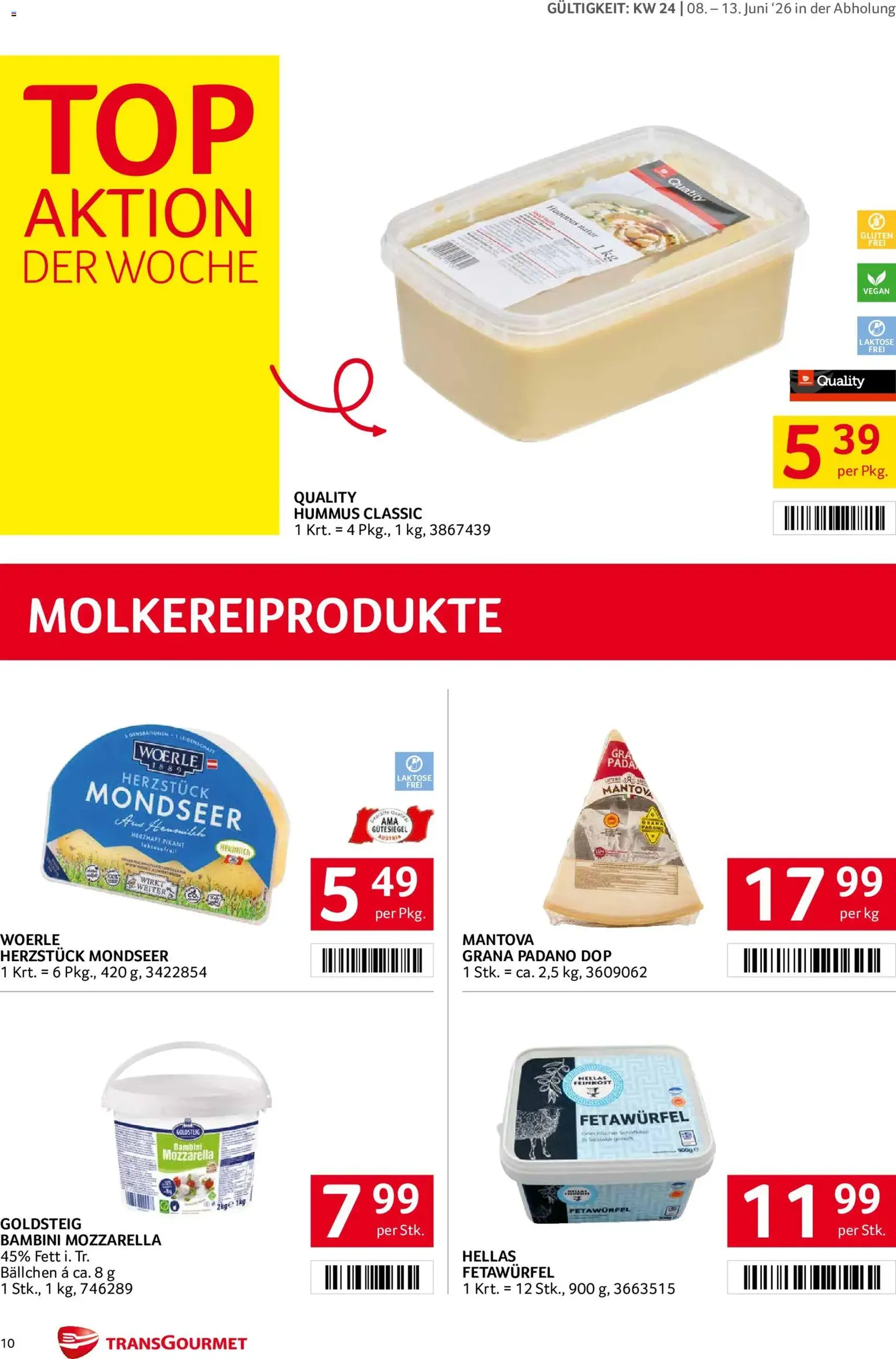 Transgourmet Flugblatt - Gültiger Prospekt ab 08.06.2026, Seite 10 von insgesamt 36