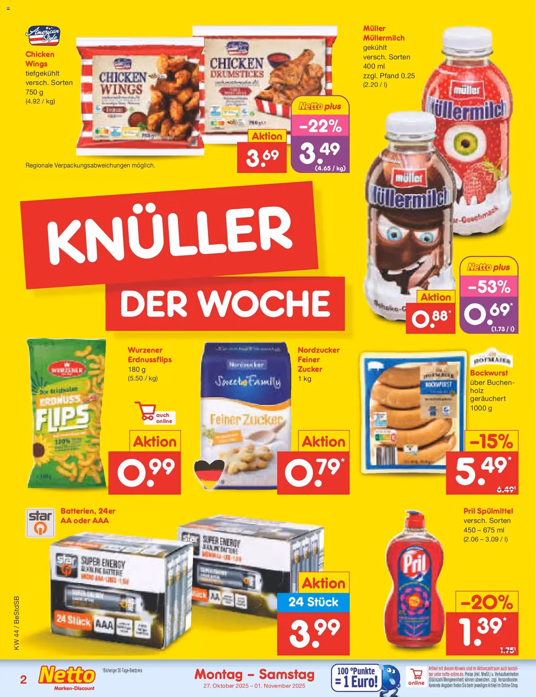 Netto Marken-Discount Prospekt - Gültiger Prospekt ab 27.10.2025, Seite 2 von insgesamt 65 Netto Marken-Discount Prospekt - Gültiger Prospekt ab 27.10.2025, Seite 2 von insgesamt 65