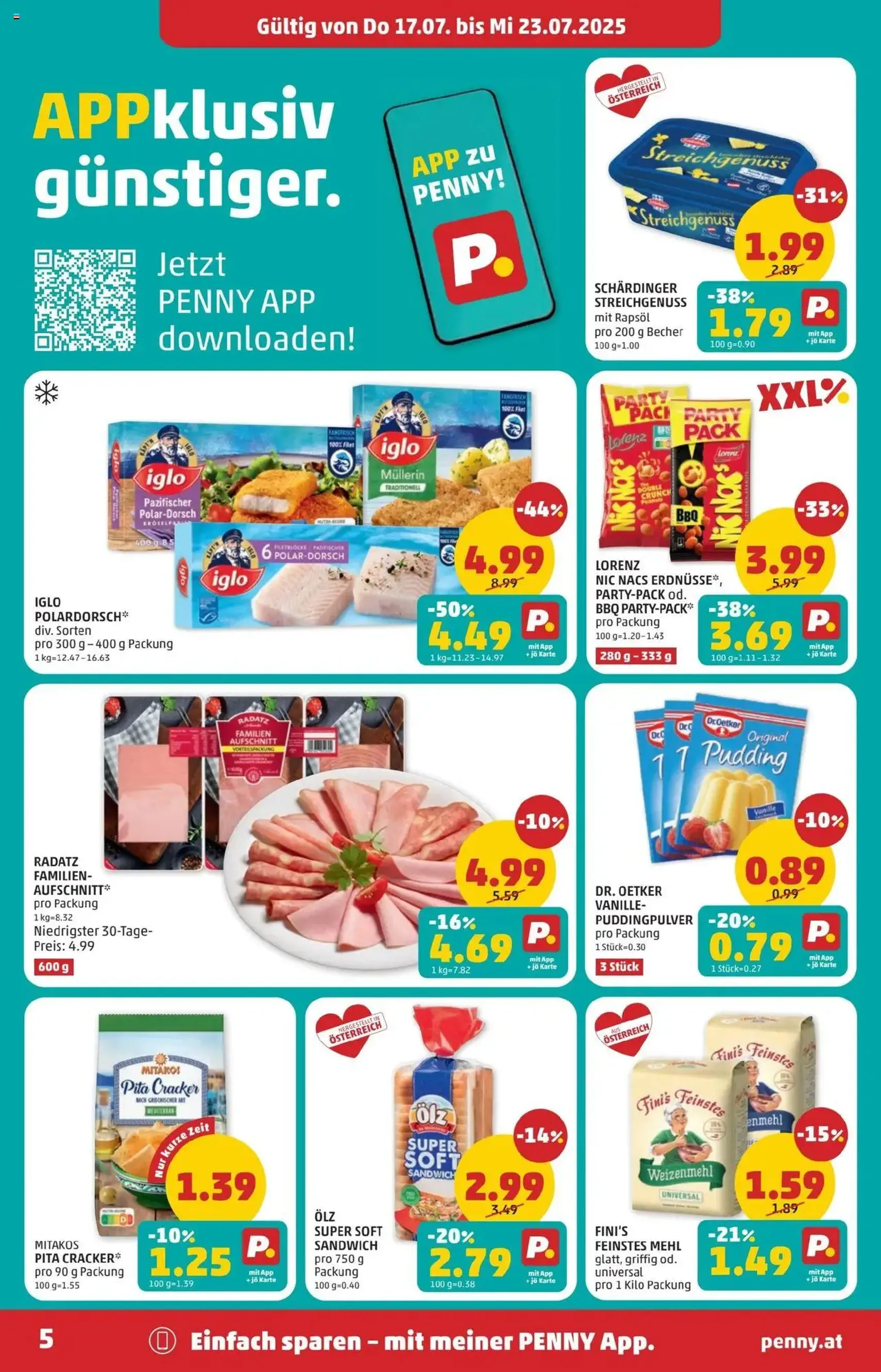 Penny Markt Flugblatt - Gültiger Prospekt ab 17.07.2025, Seite 5 von insgesamt 28 Penny Markt Flugblatt - Gültiger Prospekt ab 17.07.2025, Seite 5 von insgesamt 28
