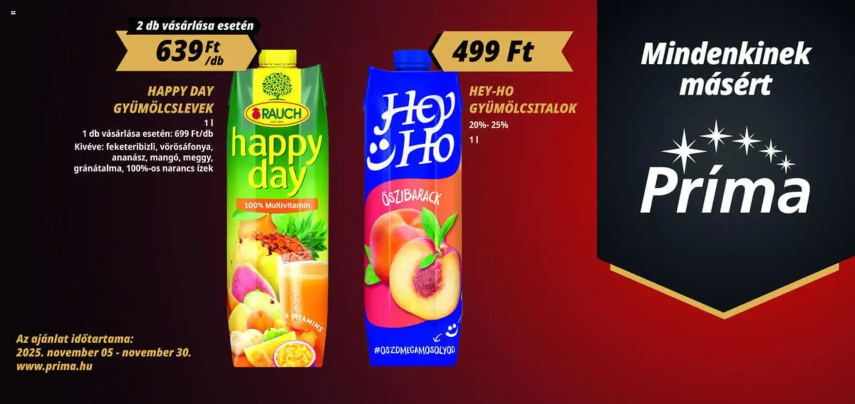 CBA Príma - Óriásplakátok - 2025.11.05. érvényes szórólap 3 oldal 3 oldalból