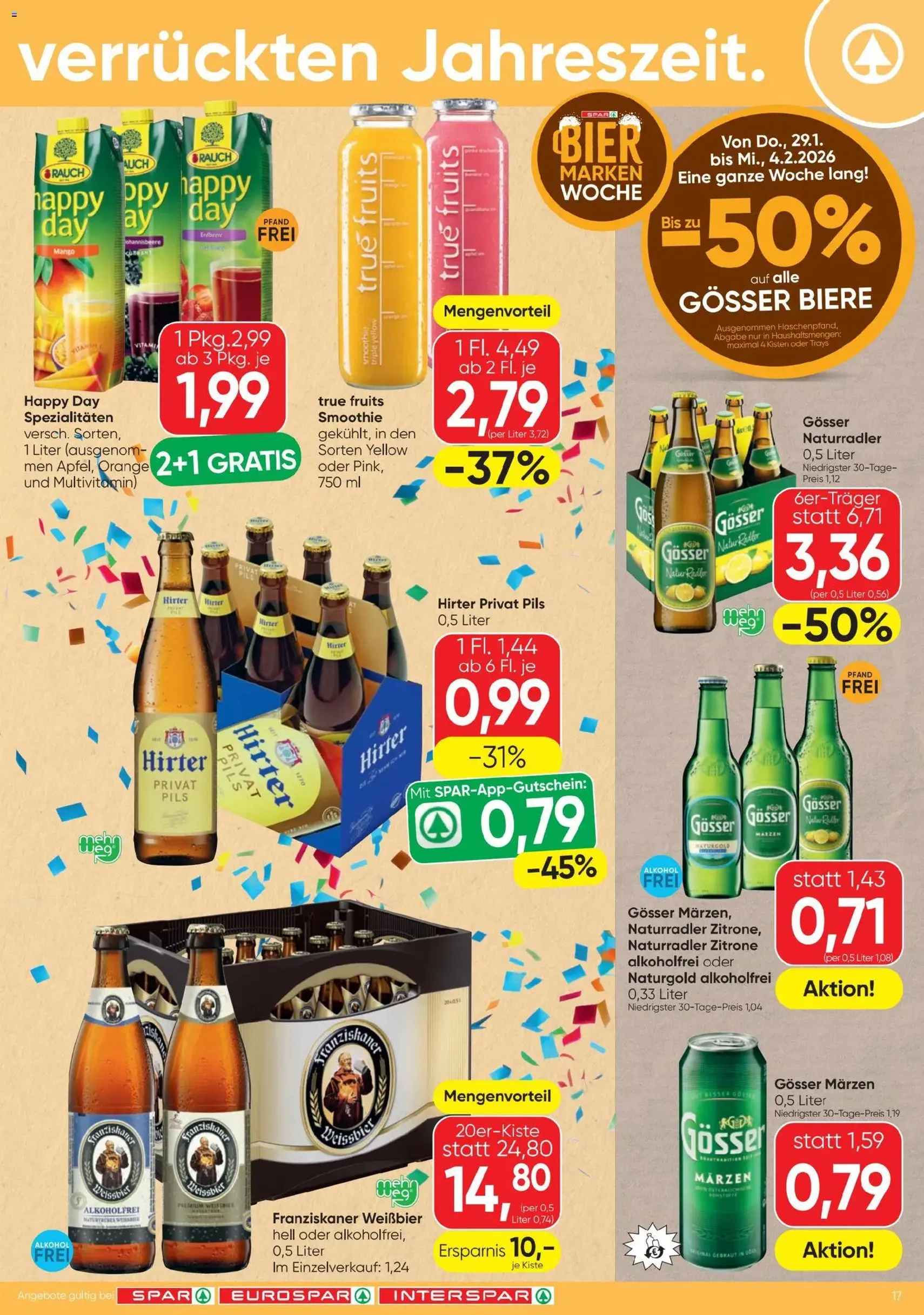 Spar Flugblatt - Gültiger Prospekt ab 29.01.2026, Seite 17 von insgesamt 24