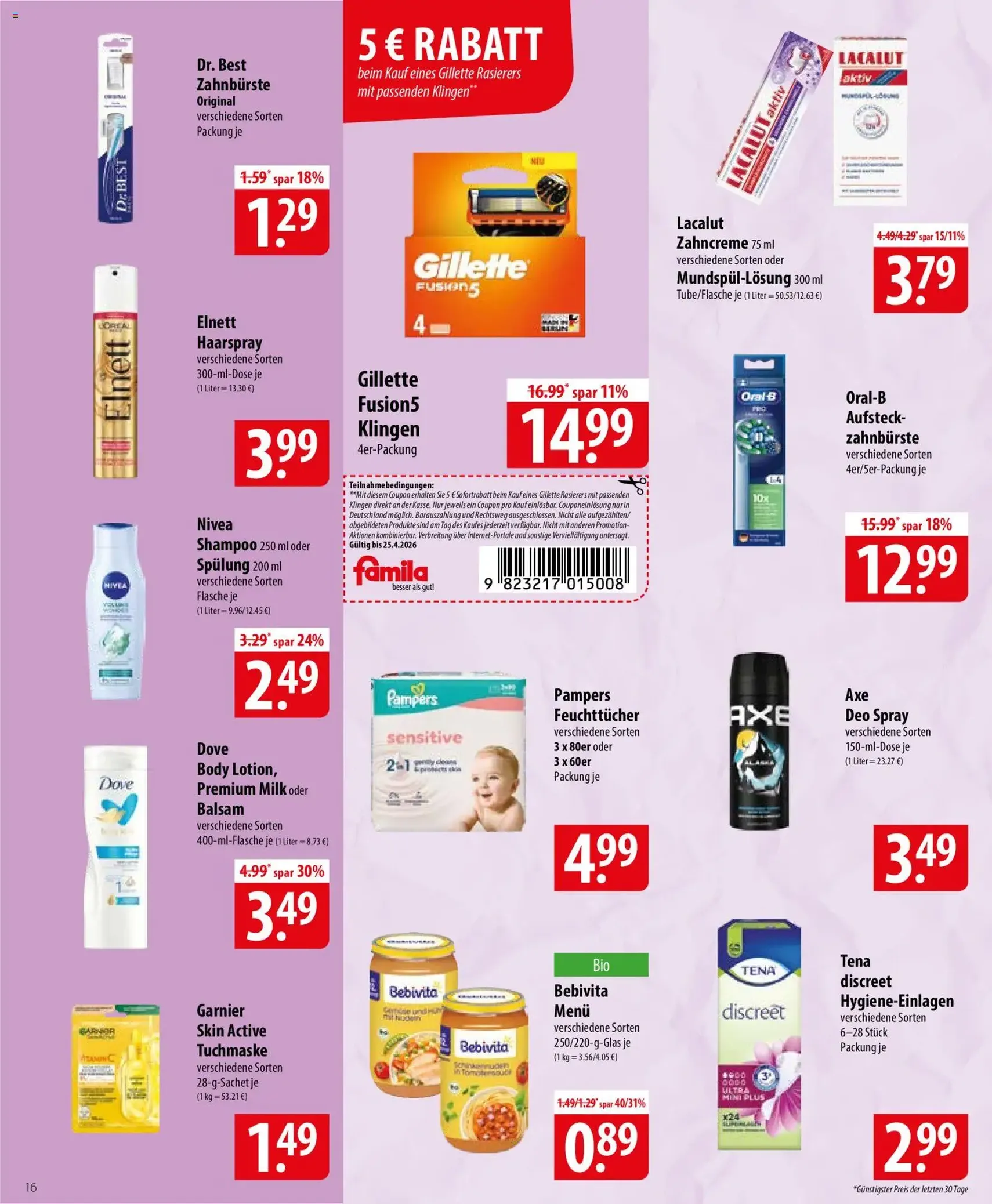 Famila Prospekt - Gültiger Prospekt ab 20.04.2026, Seite 16 von insgesamt 24