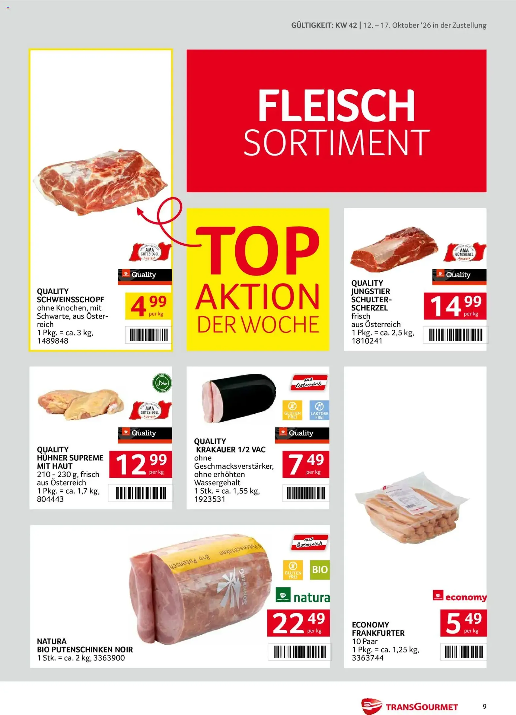 Transgourmet Flugblatt - Gültiger Prospekt ab 11.10.2026, Seite 9 von insgesamt 32
