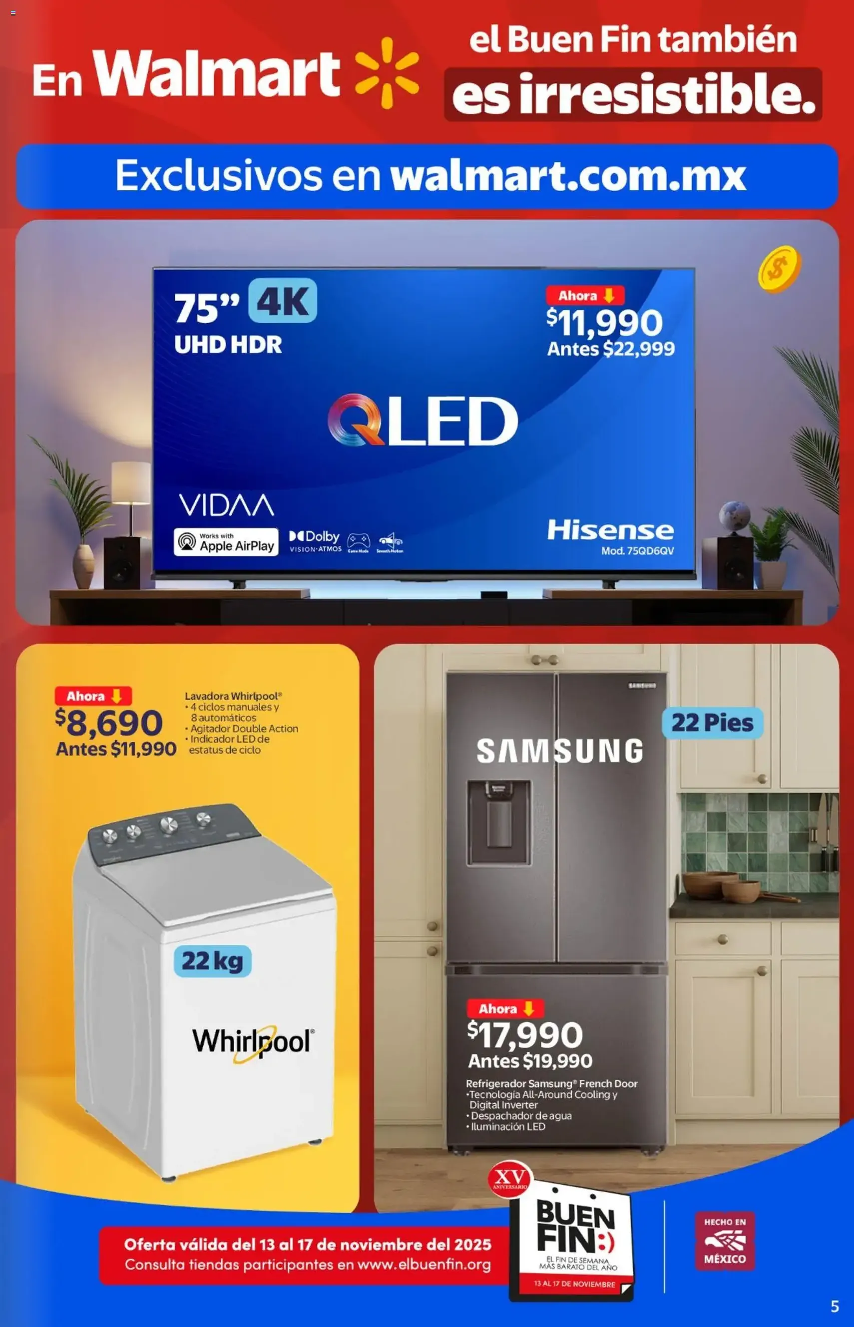 Walmart Buen Fin - folleto válido desde 13/11/2025 página 5 de 9
