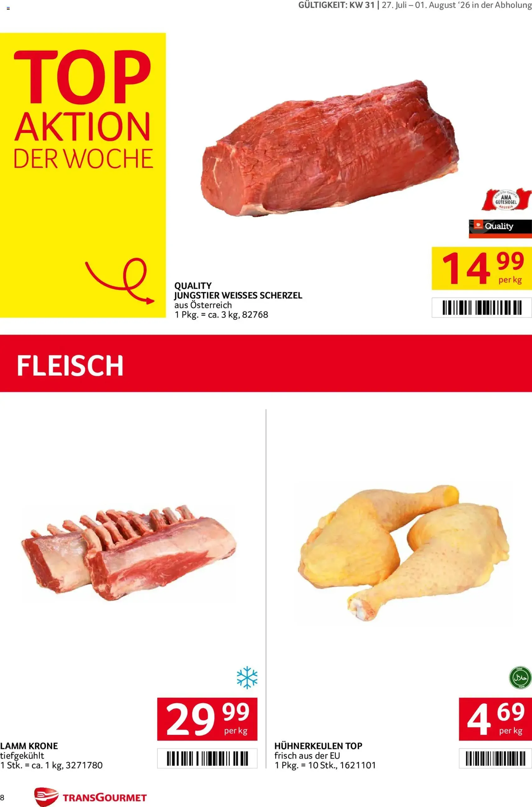 Transgourmet Flugblatt - Gültiger Prospekt ab 27.07.2026, Seite 8 von insgesamt 32