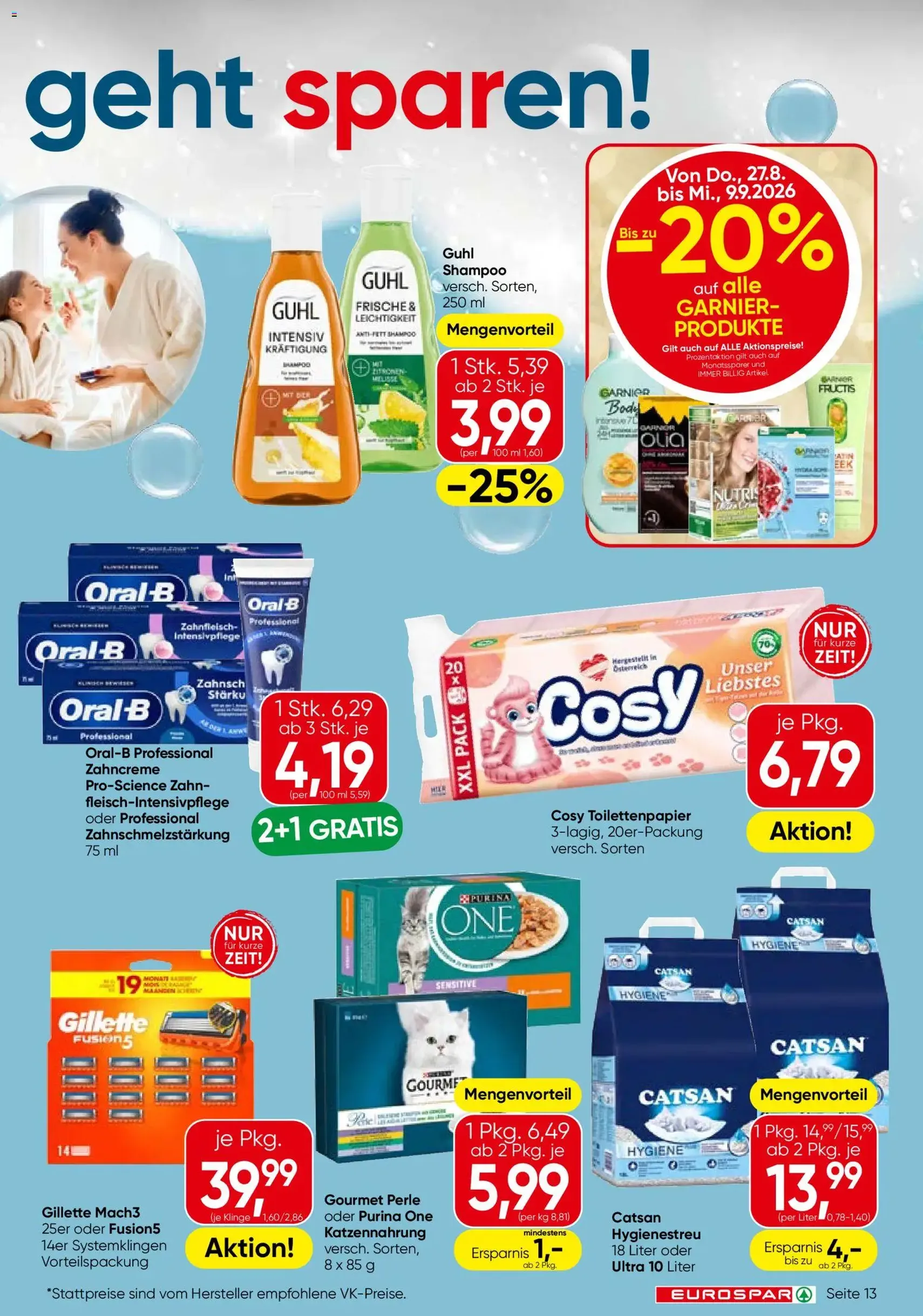 Eurospar Flugblatt - Gültiger Prospekt ab 27.08.2026, Seite 13 von insgesamt 16