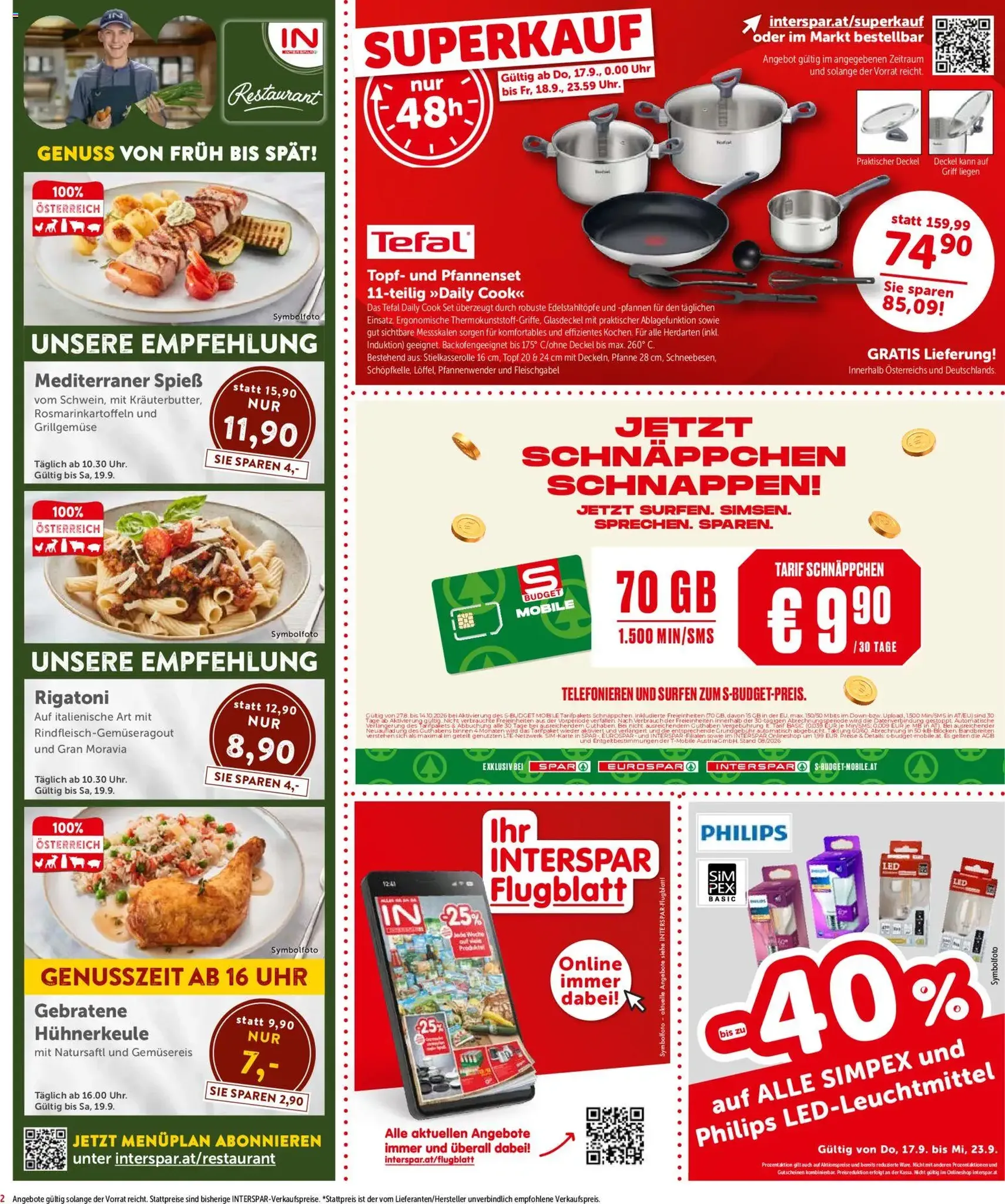 Interspar - Flugblatt - Gültiger Prospekt ab 17.09.2026, Seite 2 von insgesamt 16