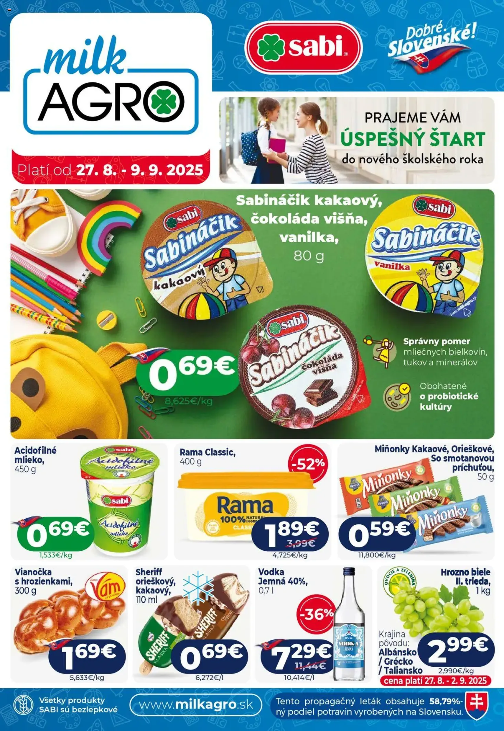 Milk Agro leták - platný leták od 27.08.2025 strana 1 z 12