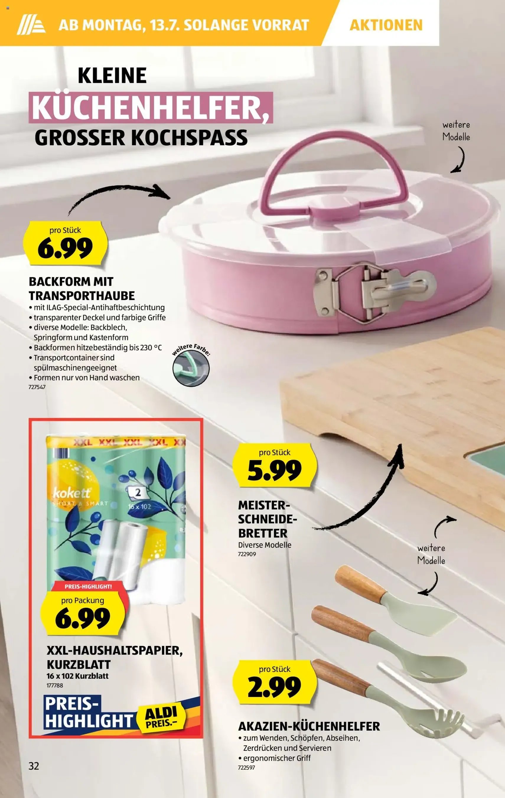 Aldi aktionen - Gültiger Prospekt ab 09.07.2026, Seite 32 von insgesamt 44