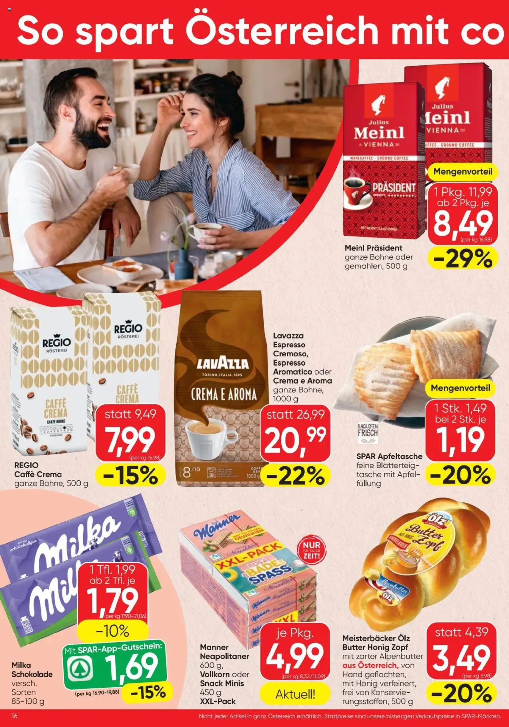 Spar Flugblatt - Gültiger Prospekt ab 31.07.2025, Seite 16 von insgesamt 20 Spar Flugblatt - Gültiger Prospekt ab 31.07.2025, Seite 16 von insgesamt 20