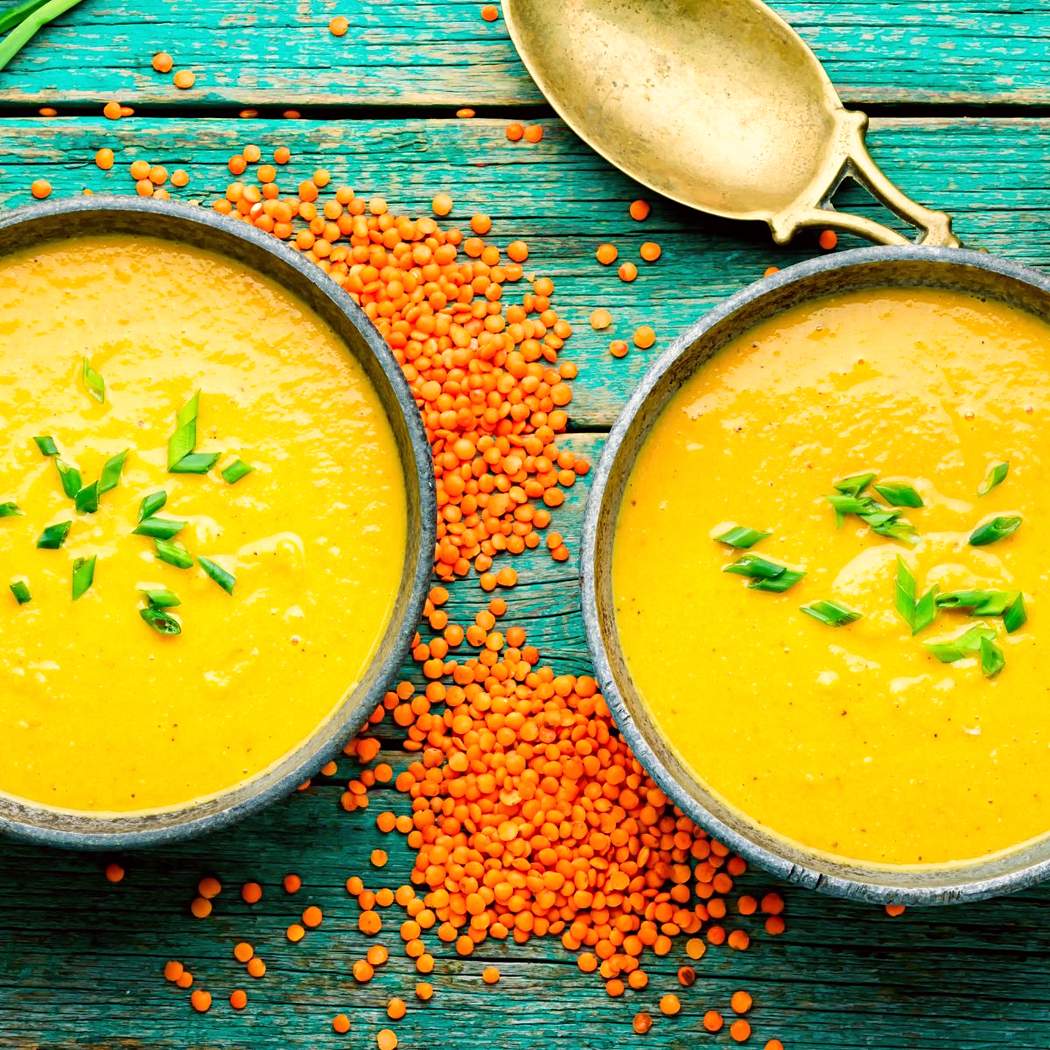 Zuppa di lenticchie con panna