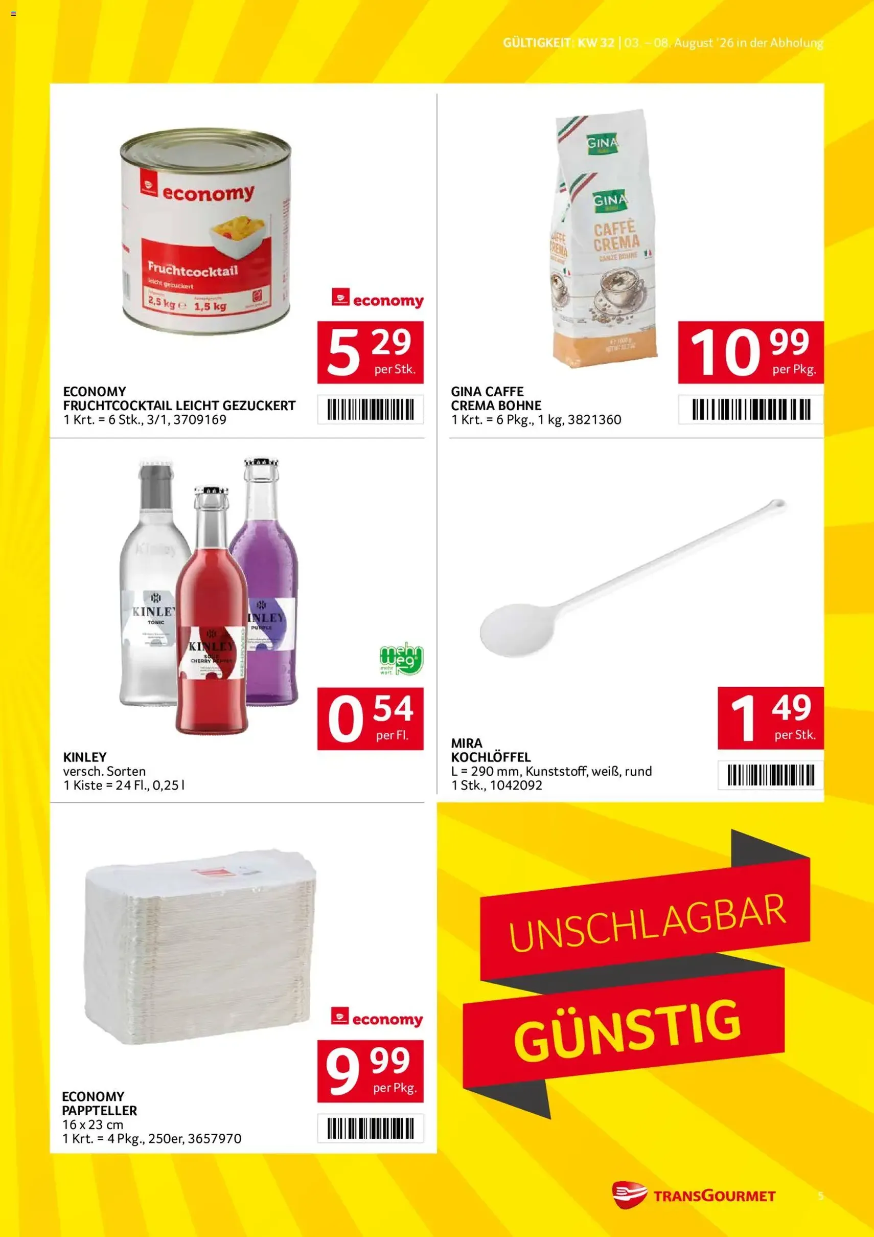 Transgourmet Flugblatt - Gültiger Prospekt ab 03.08.2026, Seite 5 von insgesamt 32
