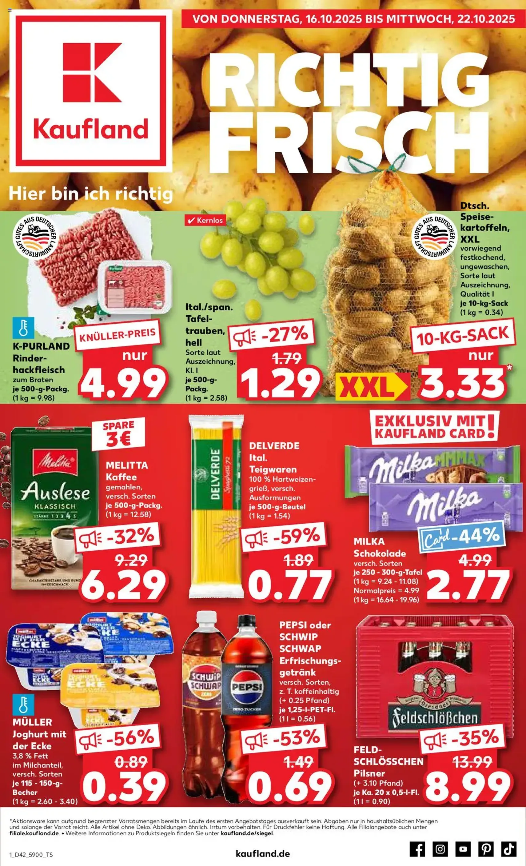 Kaufland Prospekt - Gültiger Prospekt ab 16.10.2025, Seite 1 von insgesamt 64 Kaufland Prospekt - Gültiger Prospekt ab 16.10.2025, Seite 1 von insgesamt 64