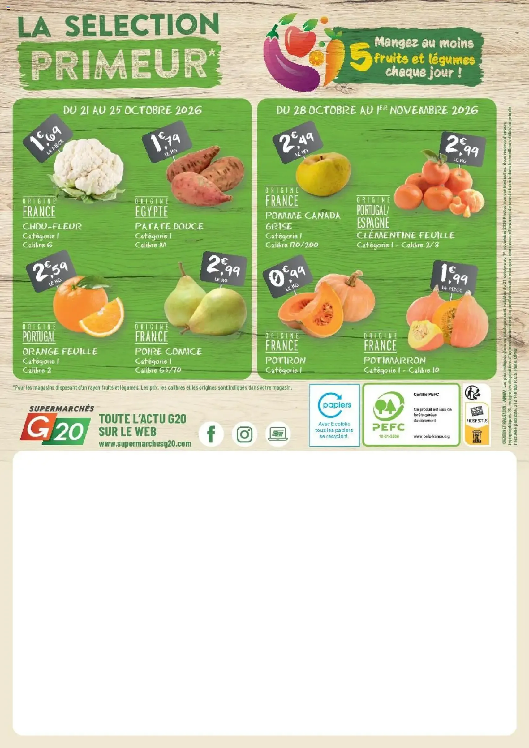 G20 Supermarchés catalogue - brochure valable à partir du 21/10/2026, page 20 sur 20
