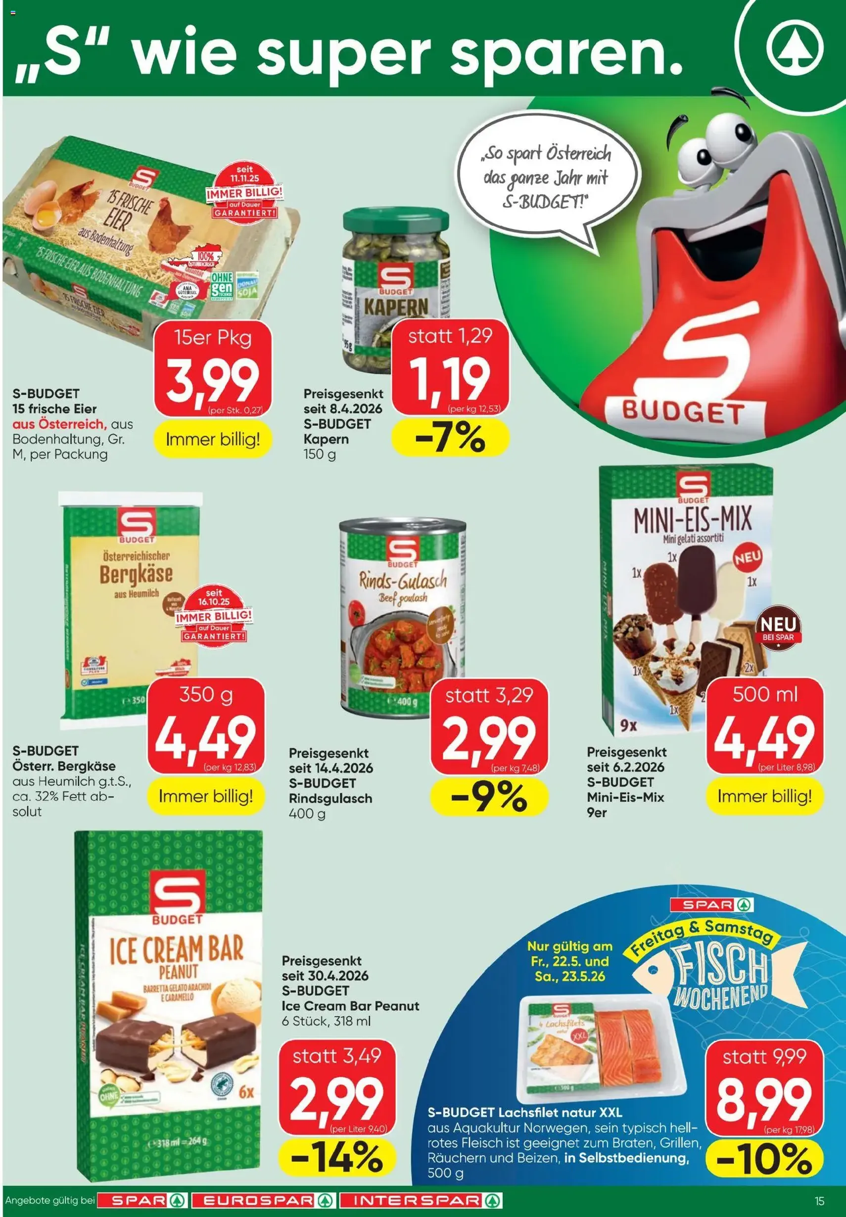 Spar - Flugblatt - Gültiger Prospekt ab 21.05.2026, Seite 15 von insgesamt 24