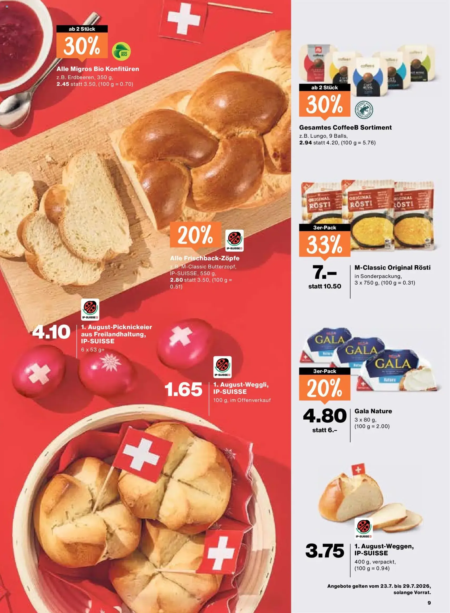 Migros aktionen - Gültiger Prospekt ab 23.07.2026, Seite 9 von insgesamt 20