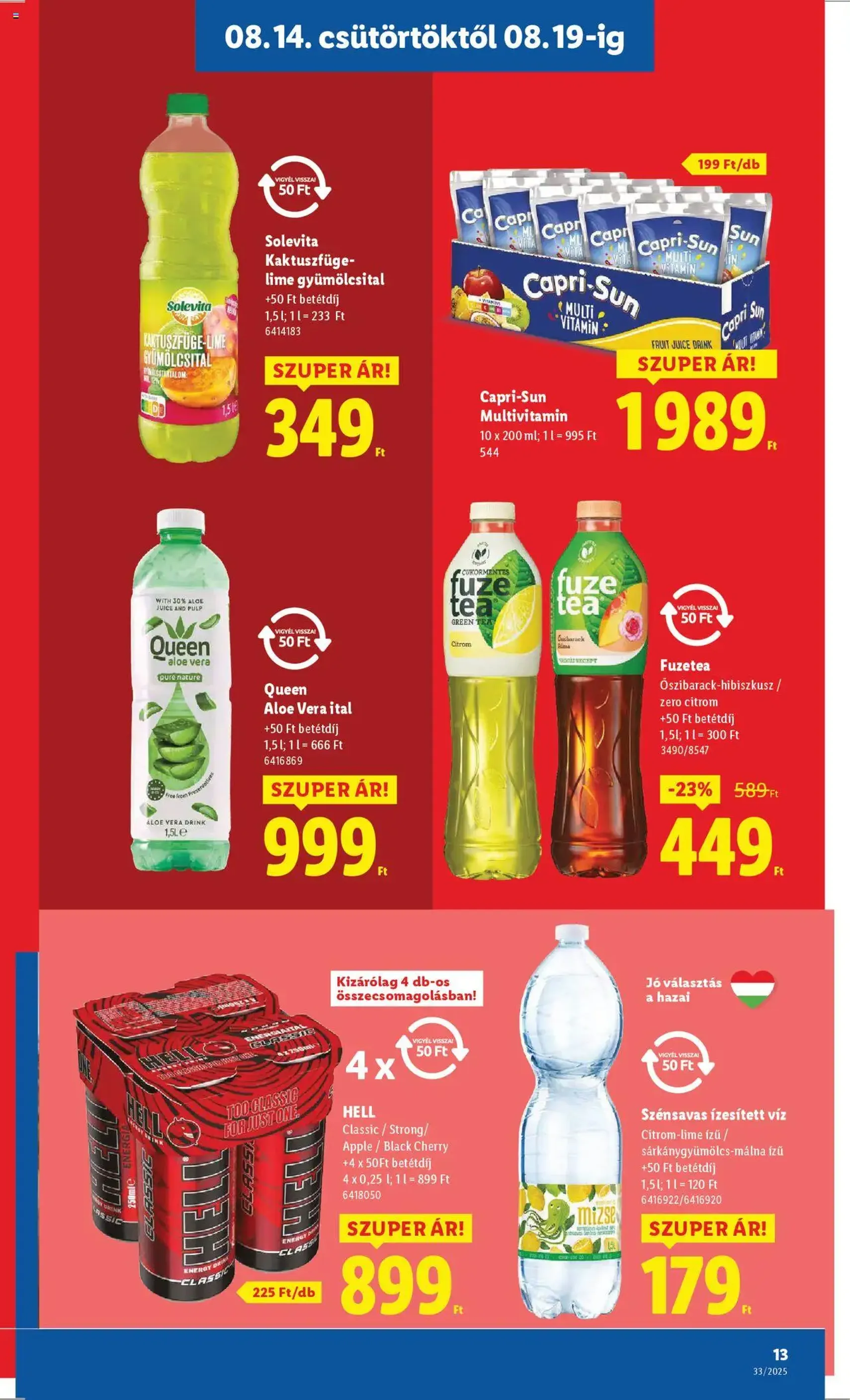 Lidl Akciós újság - 2025.08.14. érvényes szórólap 13 oldal 64 oldalból
