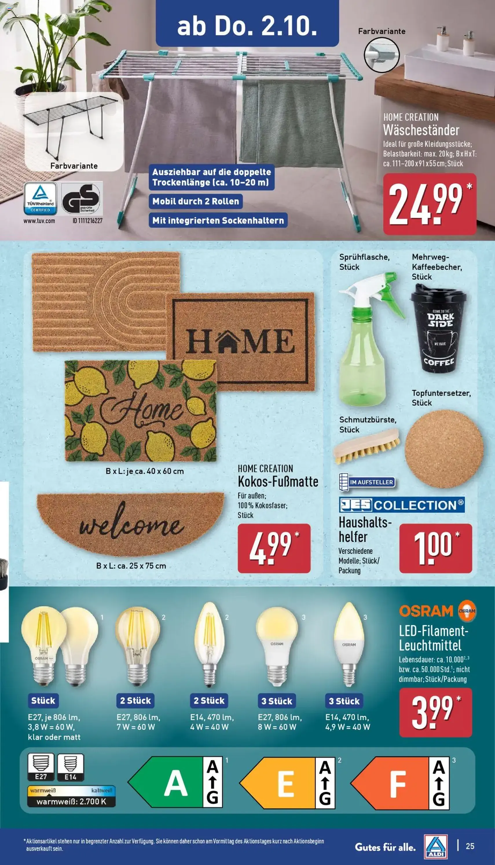 Aldi Prospekt - Gültiger Prospekt ab 29.09.2025, Seite 25 von insgesamt 42 Aldi Prospekt - Gültiger Prospekt ab 29.09.2025, Seite 25 von insgesamt 42