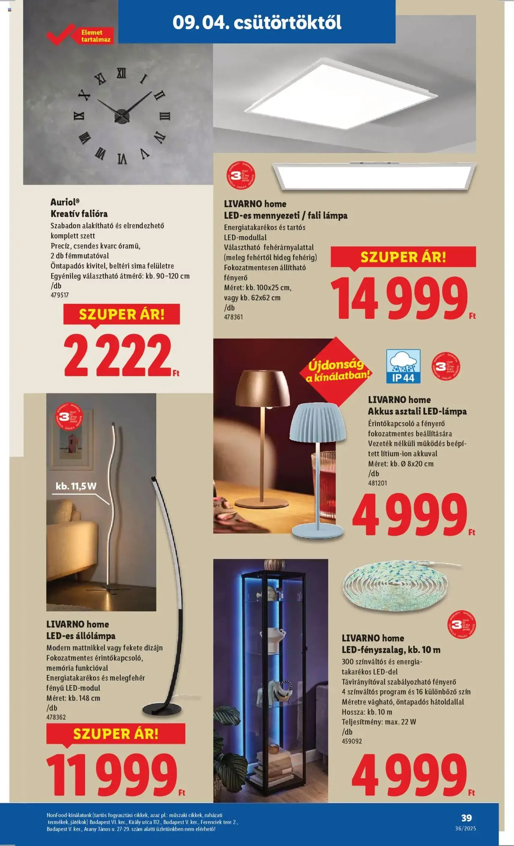 Lidl Akciós újság - 2025.09.04. érvényes szórólap 39 oldal 70 oldalból Lidl Akciós újság - 2025.09.04. érvényes szórólap 39 oldal 70 oldalból