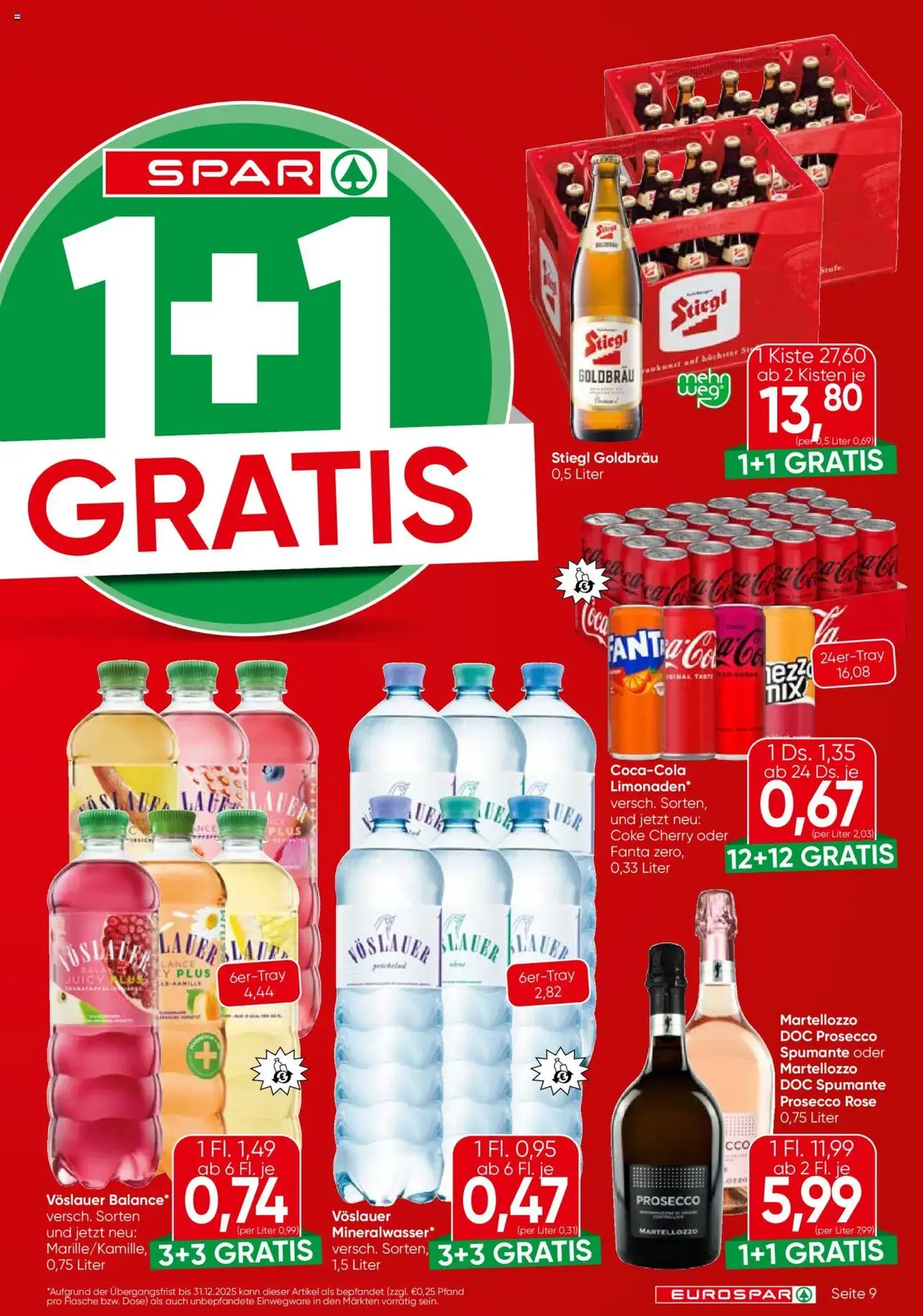 Eurospar Flugblatt - Gültiger Prospekt ab 31.07.2025, Seite 9 von insgesamt 16 Eurospar Flugblatt - Gültiger Prospekt ab 31.07.2025, Seite 9 von insgesamt 16