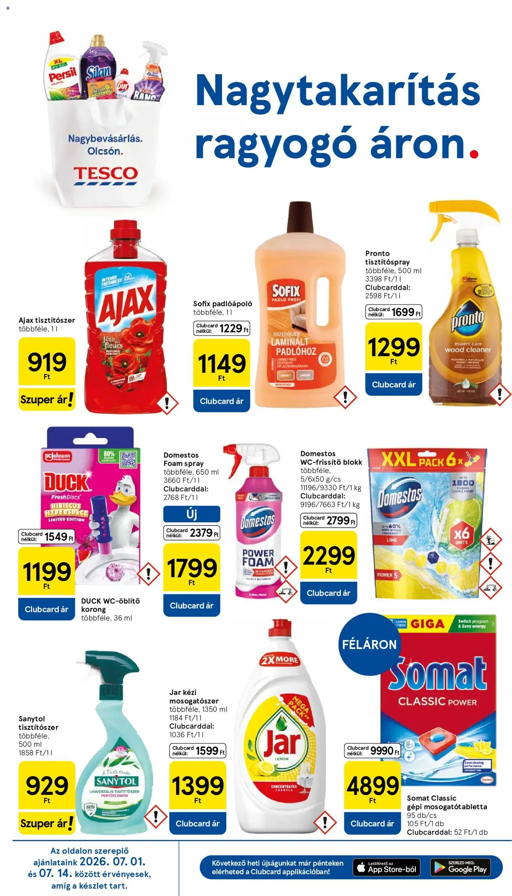 Tesco aktuális akciós újság - 2026.07.09. érvényes szórólap 10 oldal 32 oldalból