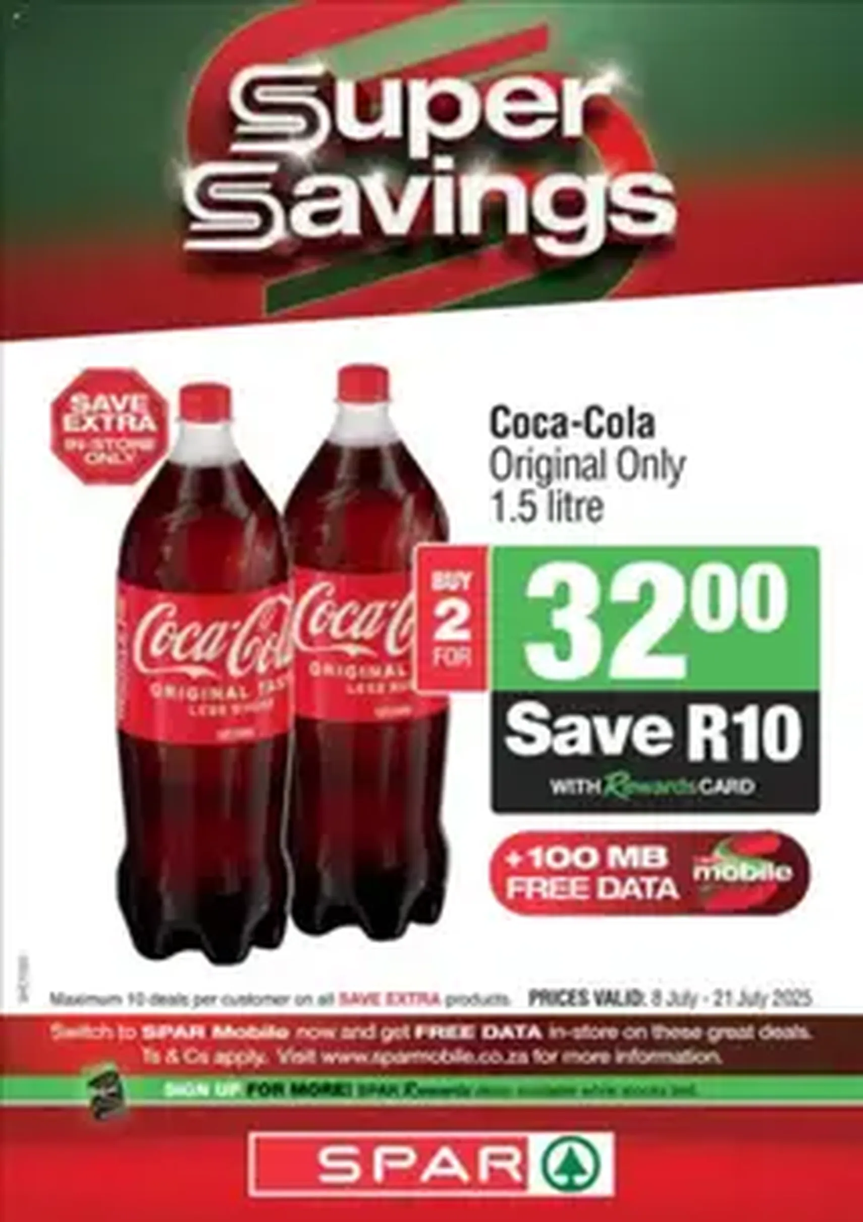 Spar Specials - valid flyer from 08/07/2025, page 1 of 1