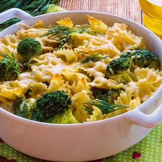 Previsualización de la receta Pasta al horno con queso y brócoli