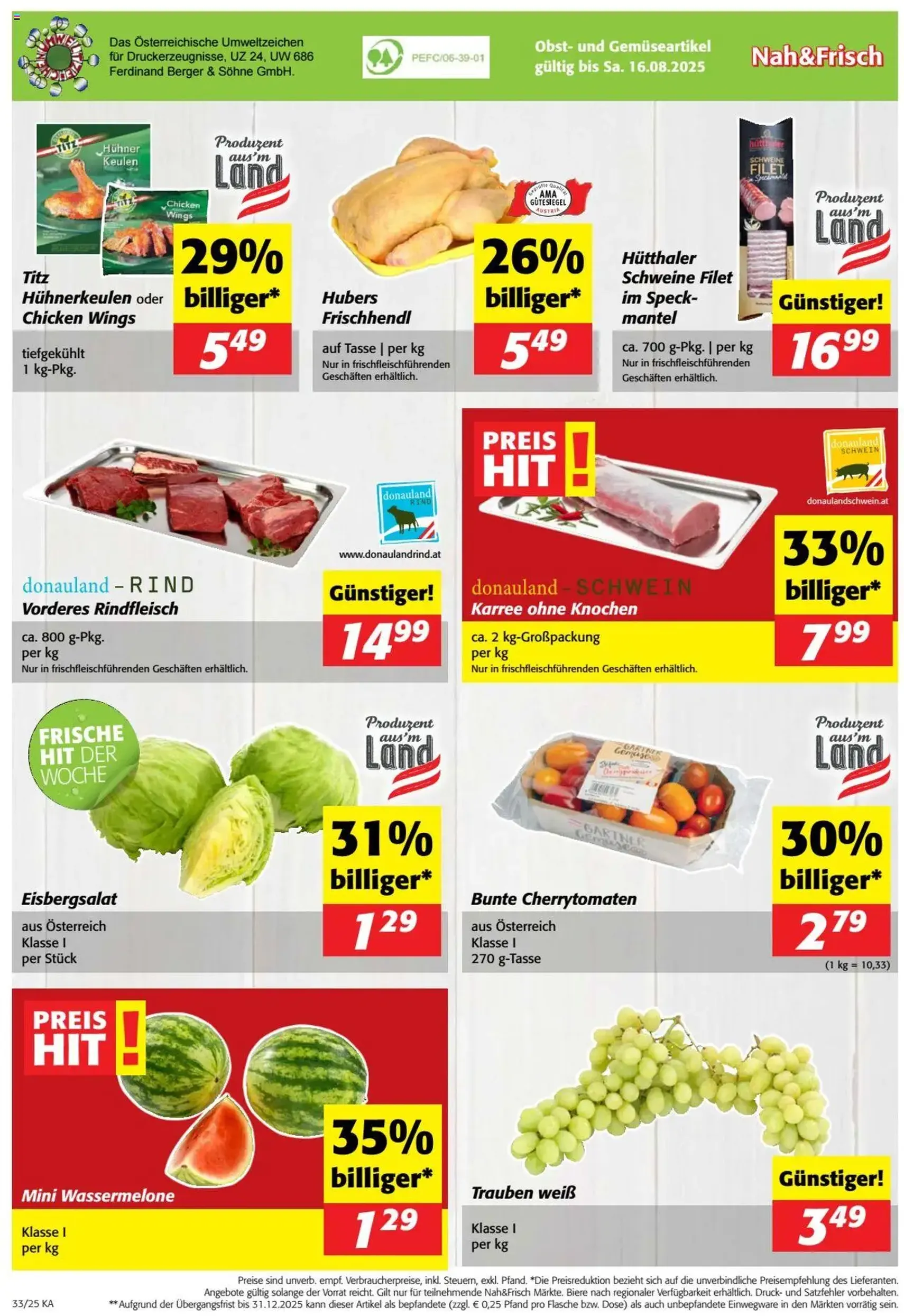 Nah und Frisch Flugblatt - Gültiger Prospekt ab 13.08.2025, Seite 8 von insgesamt 8