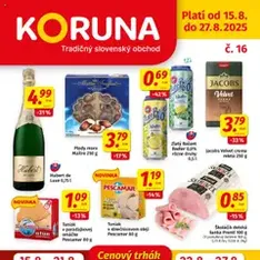 Koruna leták - náhľad letáku platný od 15.08.2025