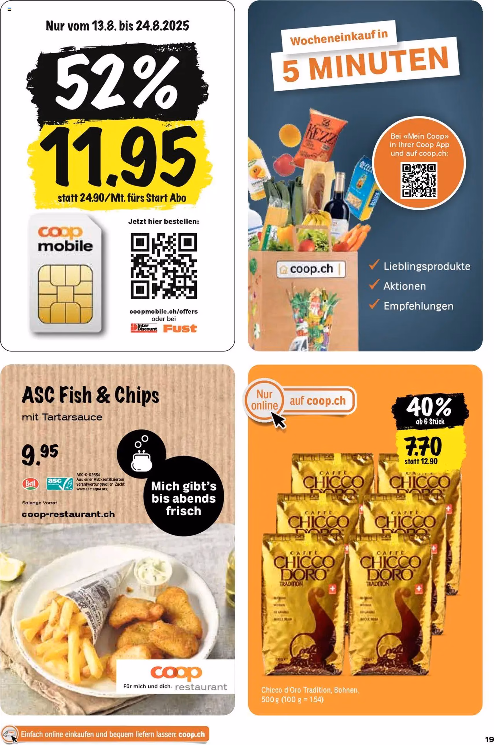Coop Aktionen - Gültiger Prospekt ab 14.08.2025, Seite 19 von insgesamt 28 Coop Aktionen - Gültiger Prospekt ab 14.08.2025, Seite 19 von insgesamt 28