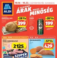 Aldi Akciós újság - szórólap előnézete érvényes 2025.10.16. -tól