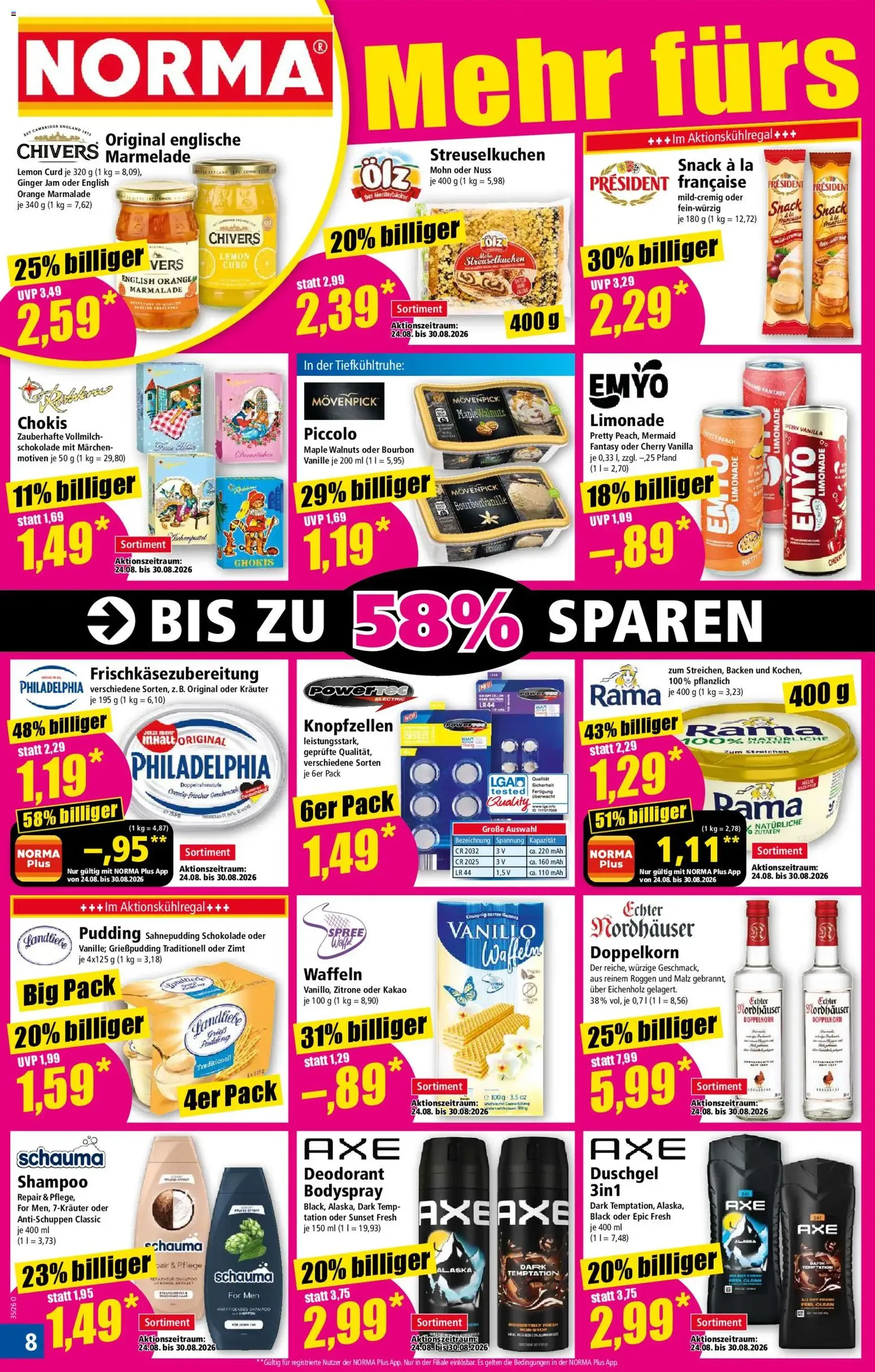 Norma Prospekt - Gültiger Prospekt ab 24.08.2026, Seite 8 von insgesamt 28