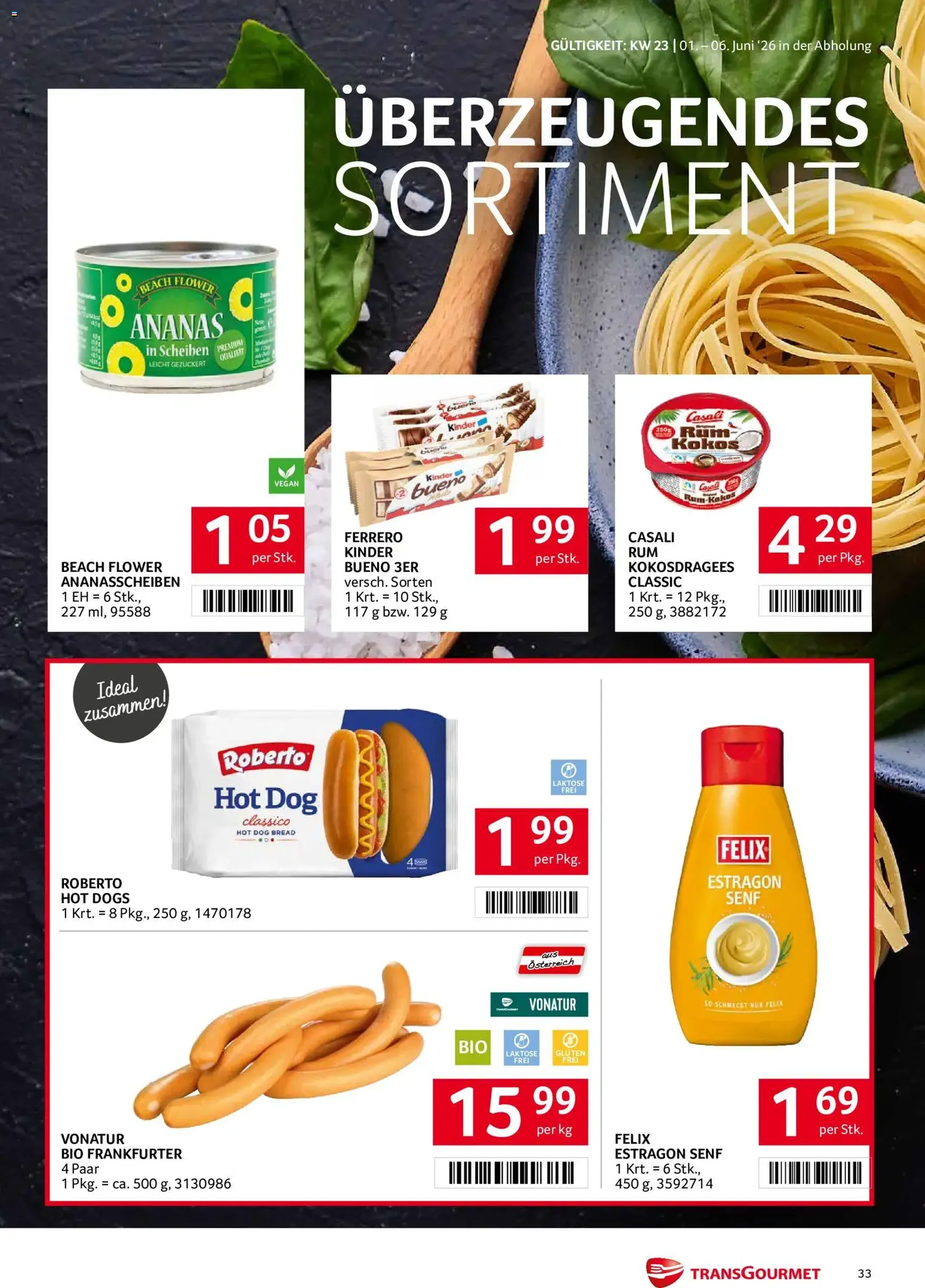 Transgourmet Flugblatt - Gültiger Prospekt ab 01.06.2026, Seite 33 von insgesamt 36