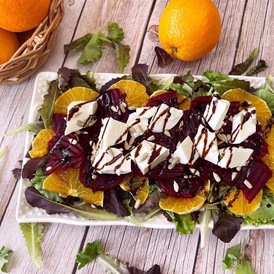 Insalata con barbabietola e arancia