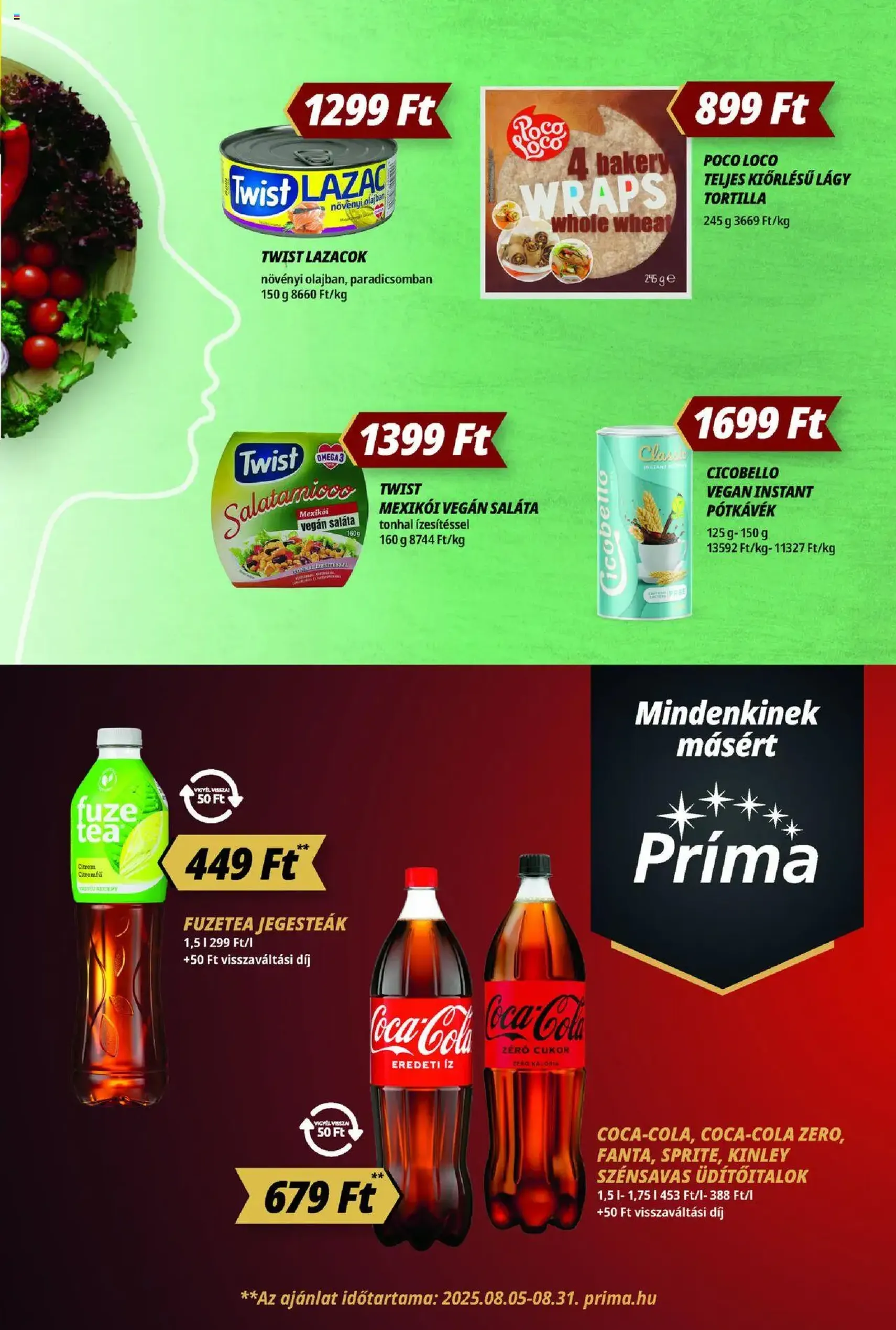 CBA Príma Akciós újság - 2025.08.21. érvényes szórólap 9 oldal 12 oldalból