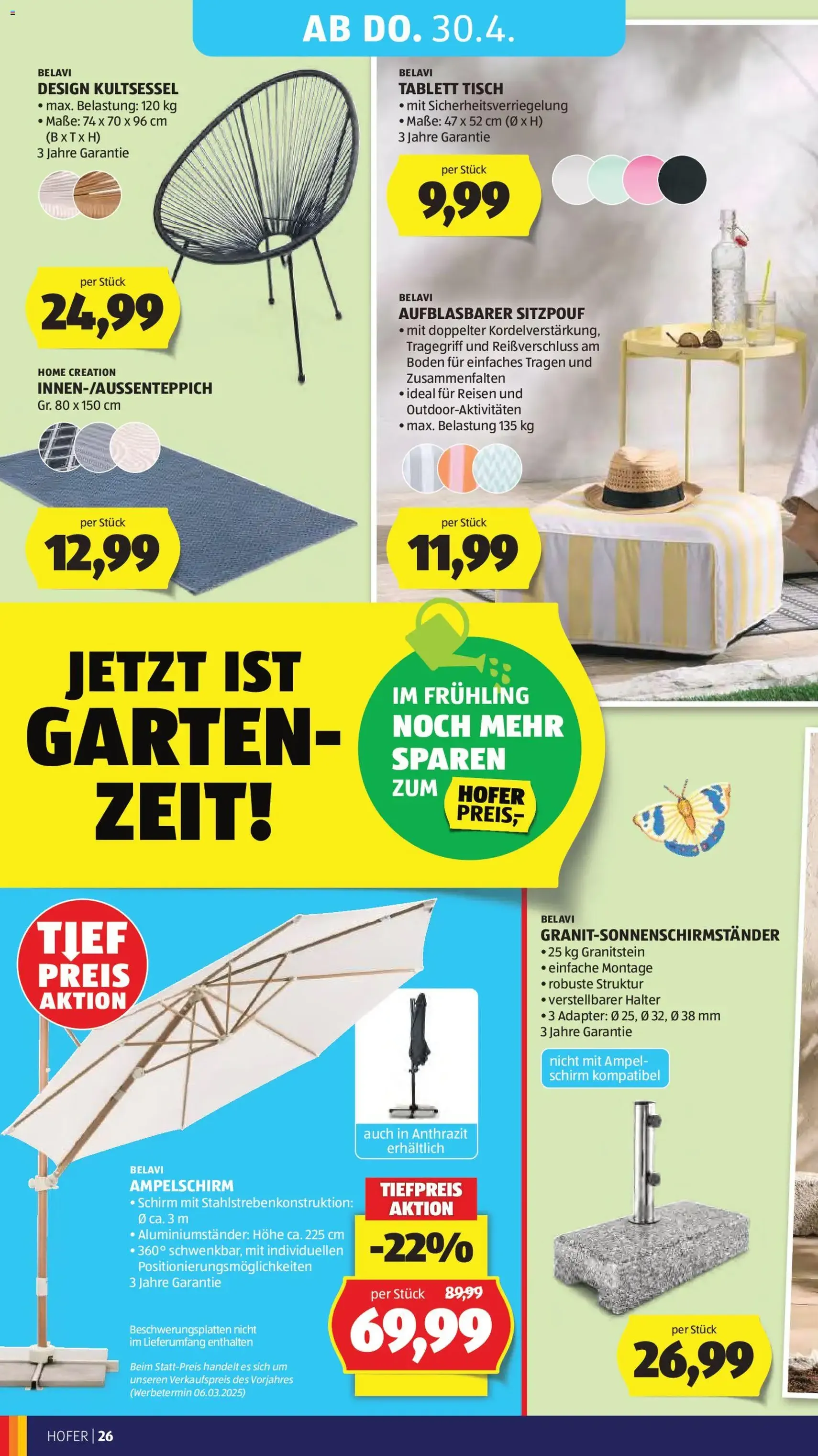 Hofer Flugblatt - Gültiger Prospekt ab 22.04.2026, Seite 30 von insgesamt 41