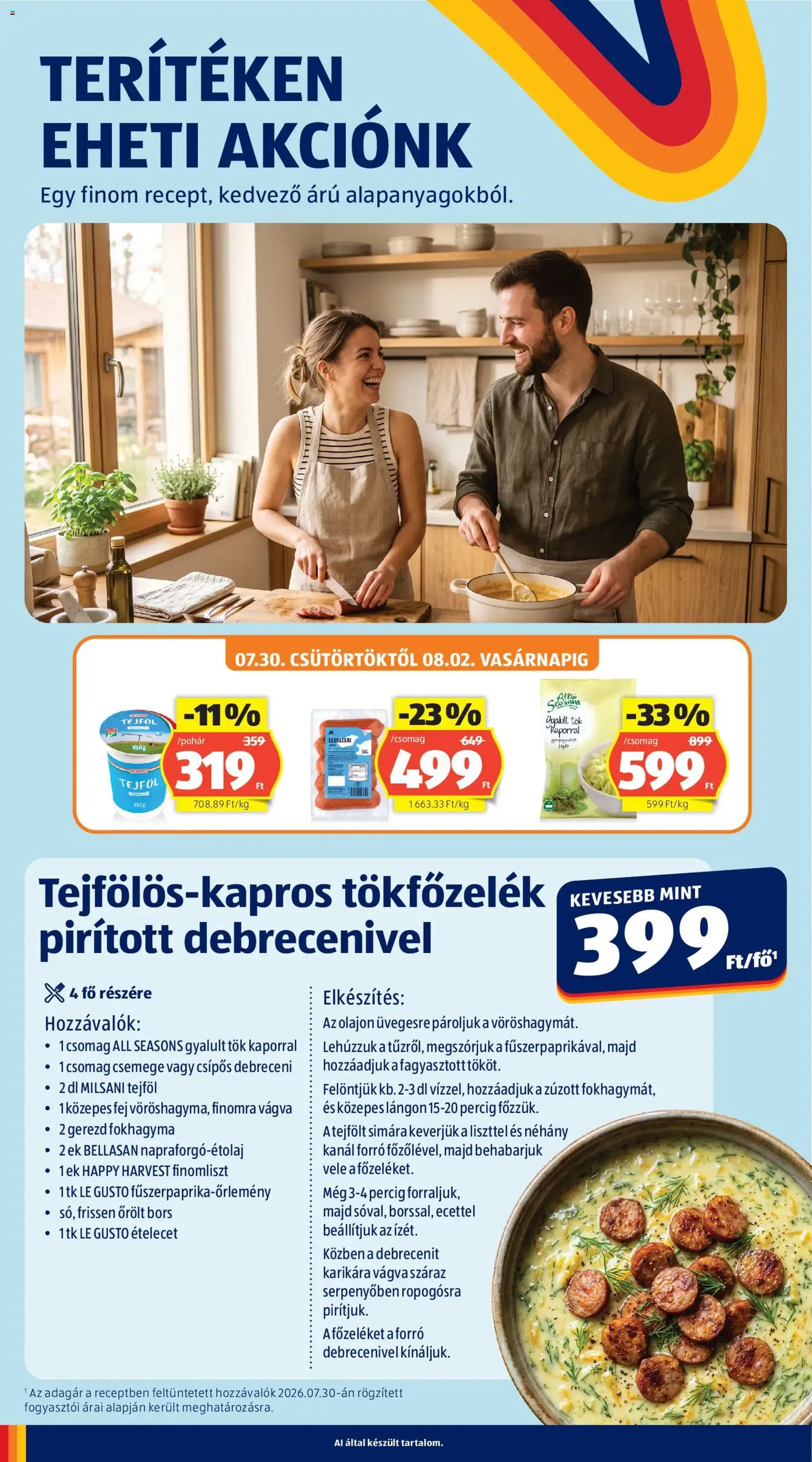 Aldi akciós újság - 2026.07.30. érvényes szórólap 8 oldal 54 oldalból