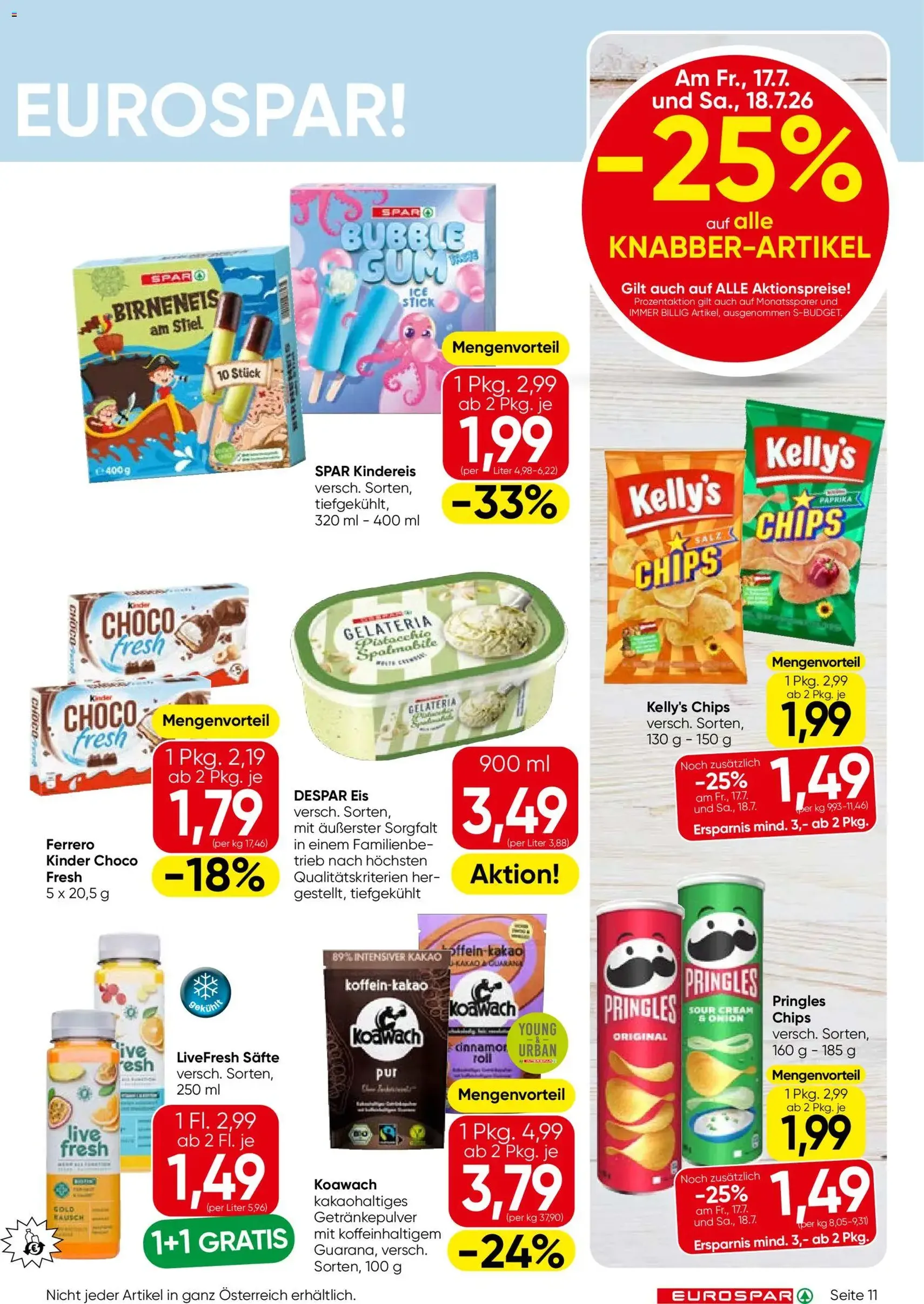 Eurospar Flugblatt - Gültiger Prospekt ab 16.07.2026, Seite 11 von insgesamt 16