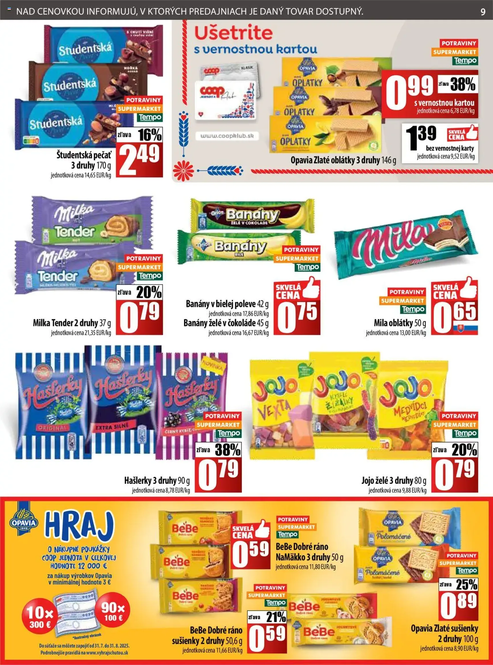 COOP Jednota leták - platný leták od 31.07.2025 strana 9 z 28 COOP Jednota leták - platný leták od 31.07.2025 strana 9 z 28