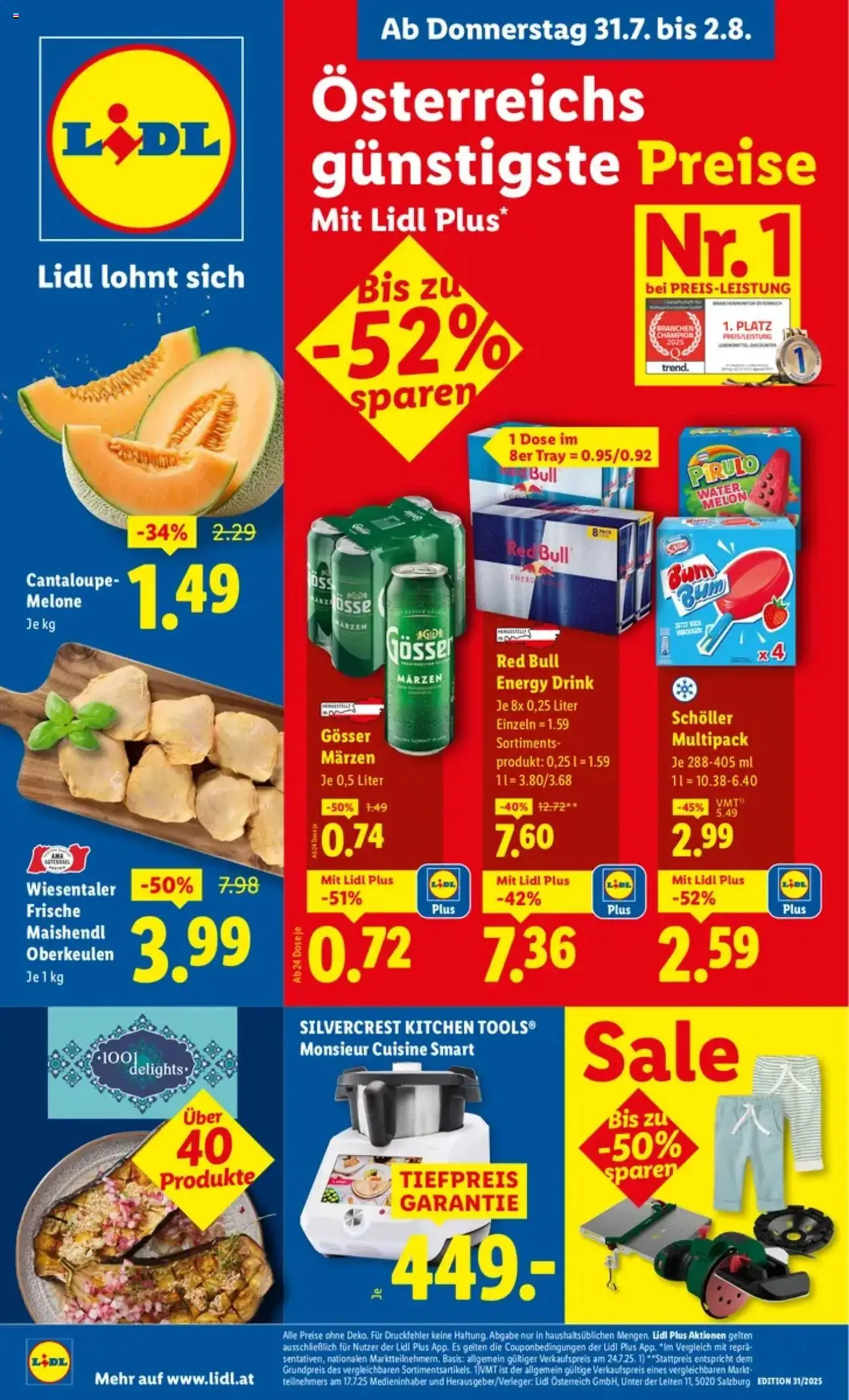 Lidl Flugblatt - Gültiger Prospekt ab 31.07.2025, Seite 1 von insgesamt 42 Lidl Flugblatt - Gültiger Prospekt ab 31.07.2025, Seite 1 von insgesamt 42