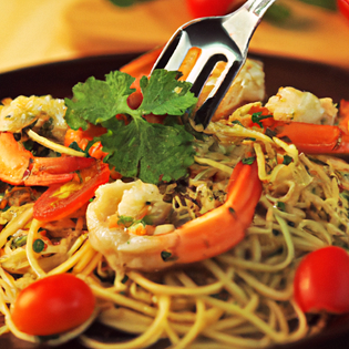 Recipe preview Spicy Creamy Chilli Prawn Pasta