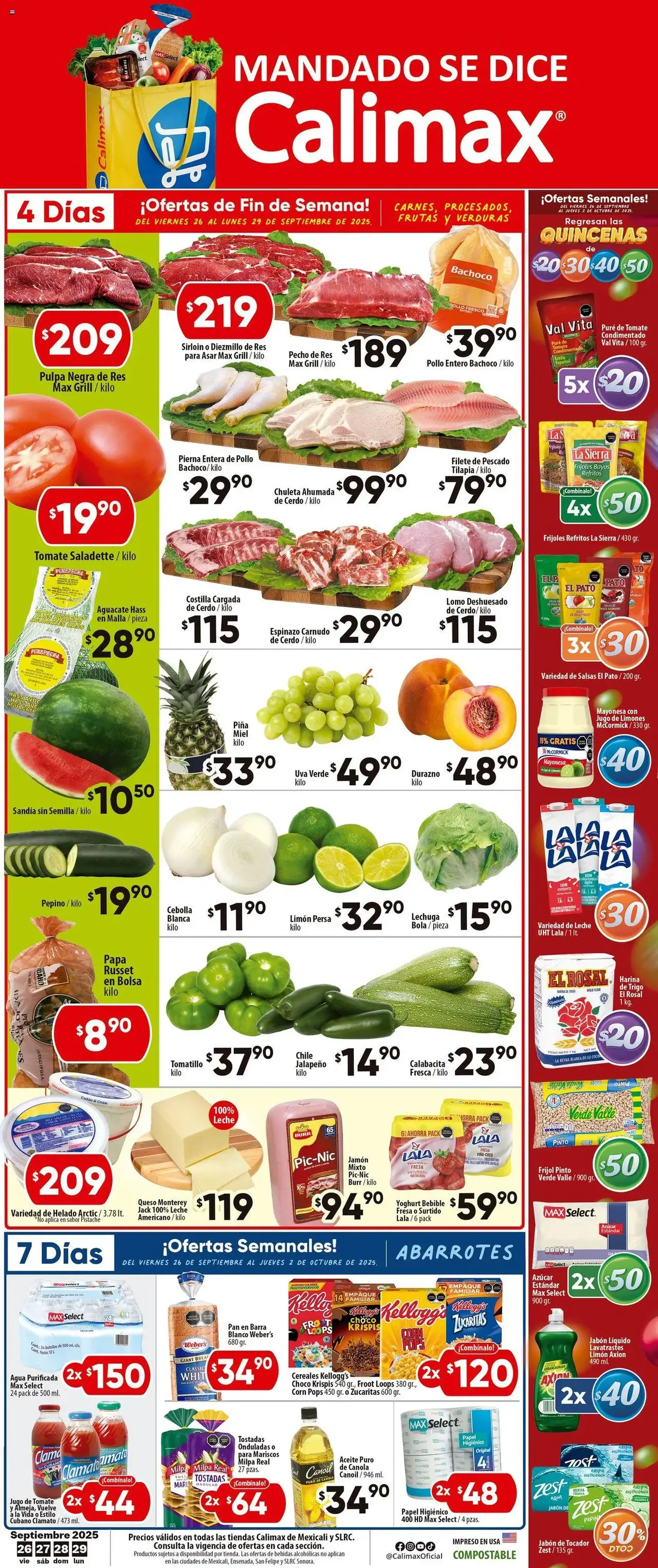 Calimax - Folleto Mexicali - folleto válido desde 26/09/2025 página 1 de 4
