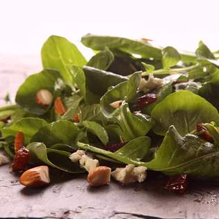 Recipe preview Watercress and Arugula Salad with Blue Cheese, Dates, and Almonds