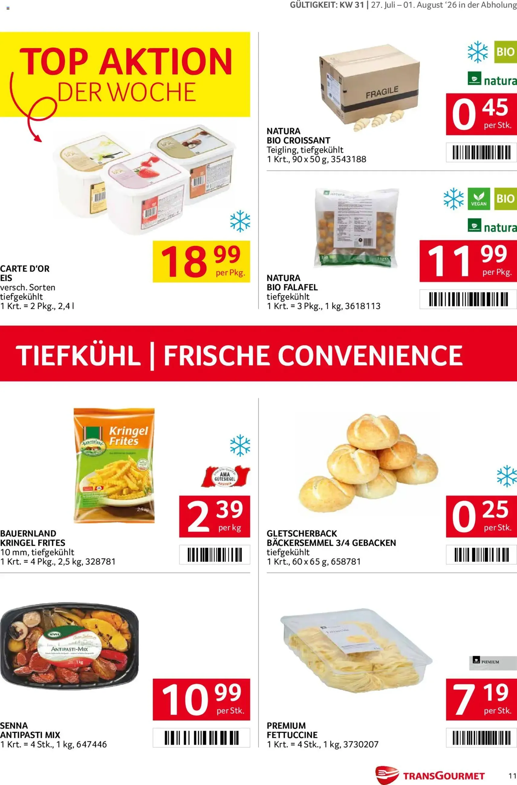Transgourmet Flugblatt - Gültiger Prospekt ab 27.07.2026, Seite 11 von insgesamt 32