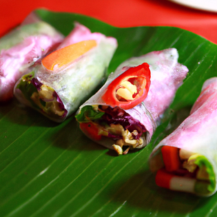 Recipe preview Fresh Vegetarian Vietnamese Rice Paper Spring Rolls
