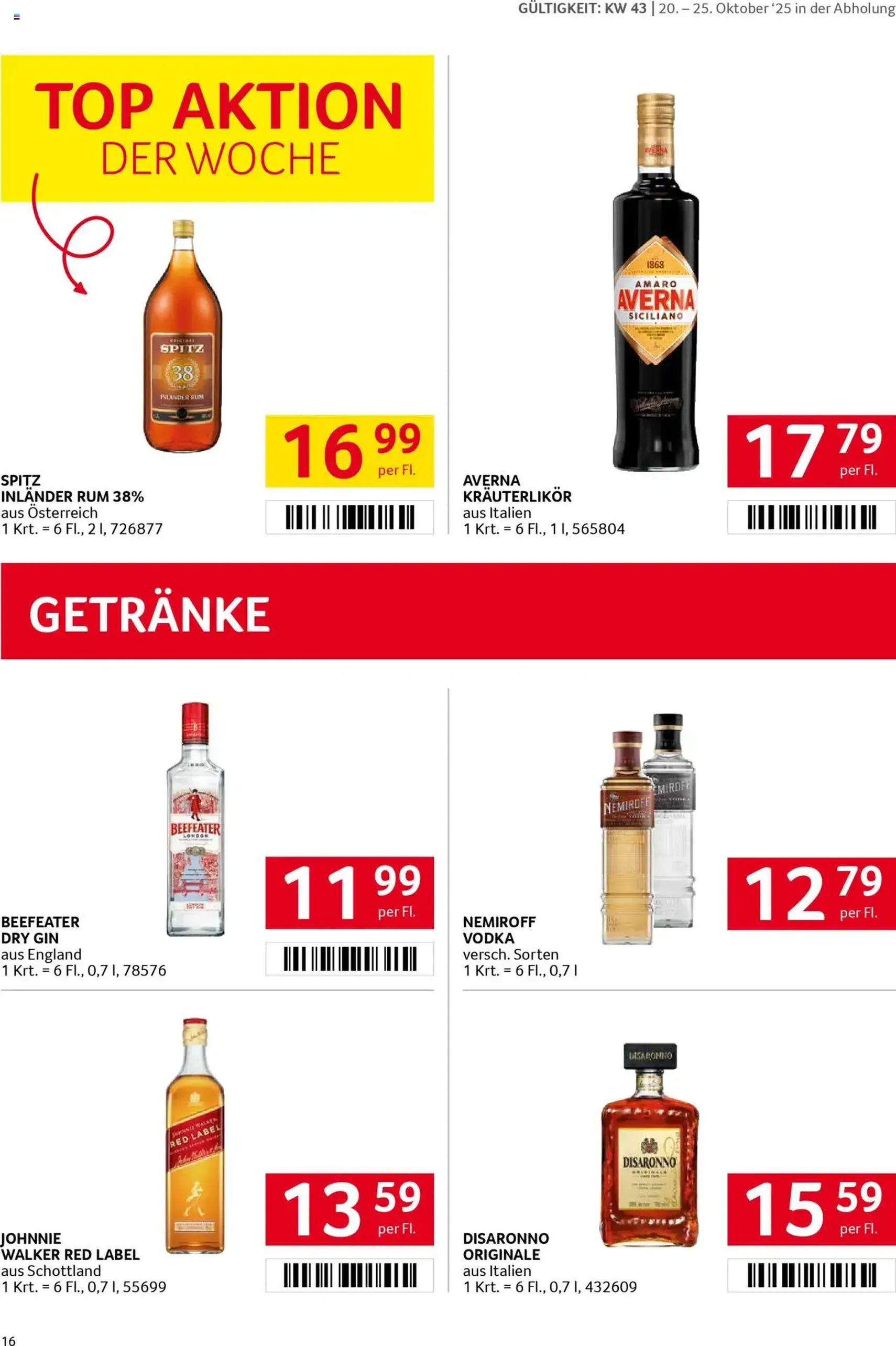 Transgourmet Flugblatt - Gültiger Prospekt ab 20.10.2025, Seite 16 von insgesamt 28 Transgourmet Flugblatt - Gültiger Prospekt ab 20.10.2025, Seite 16 von insgesamt 28