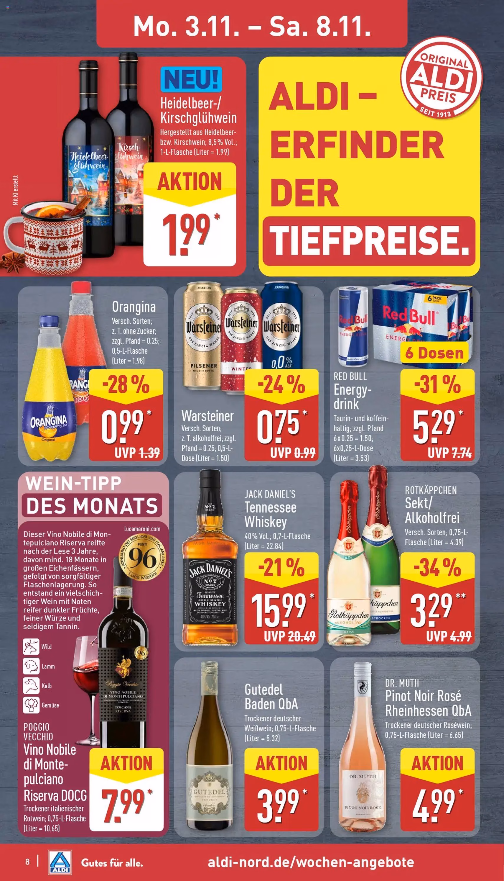 Aldi Prospekt - Gültiger Prospekt ab 03.11.2025, Seite 8 von insgesamt 48 Aldi Prospekt - Gültiger Prospekt ab 03.11.2025, Seite 8 von insgesamt 48