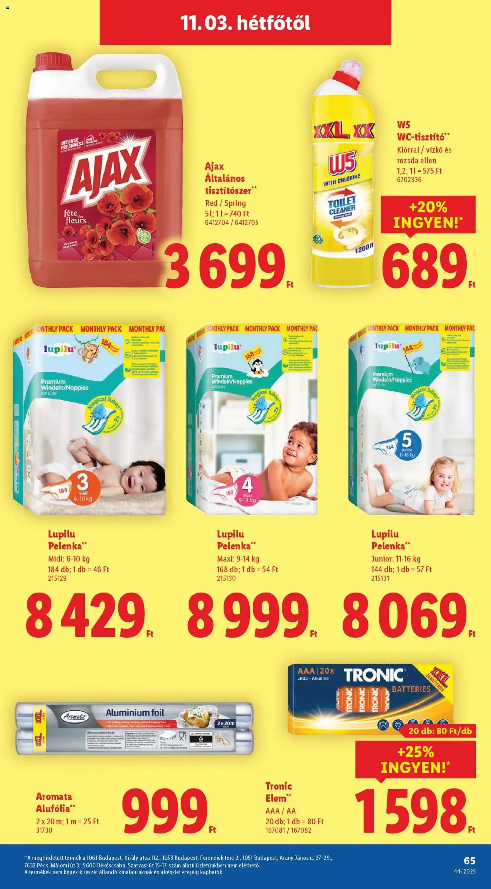 Lidl Akciós újság - 2025.10.30. érvényes szórólap 65 oldal 66 oldalból Lidl Akciós újság - 2025.10.30. érvényes szórólap 65 oldal 66 oldalból