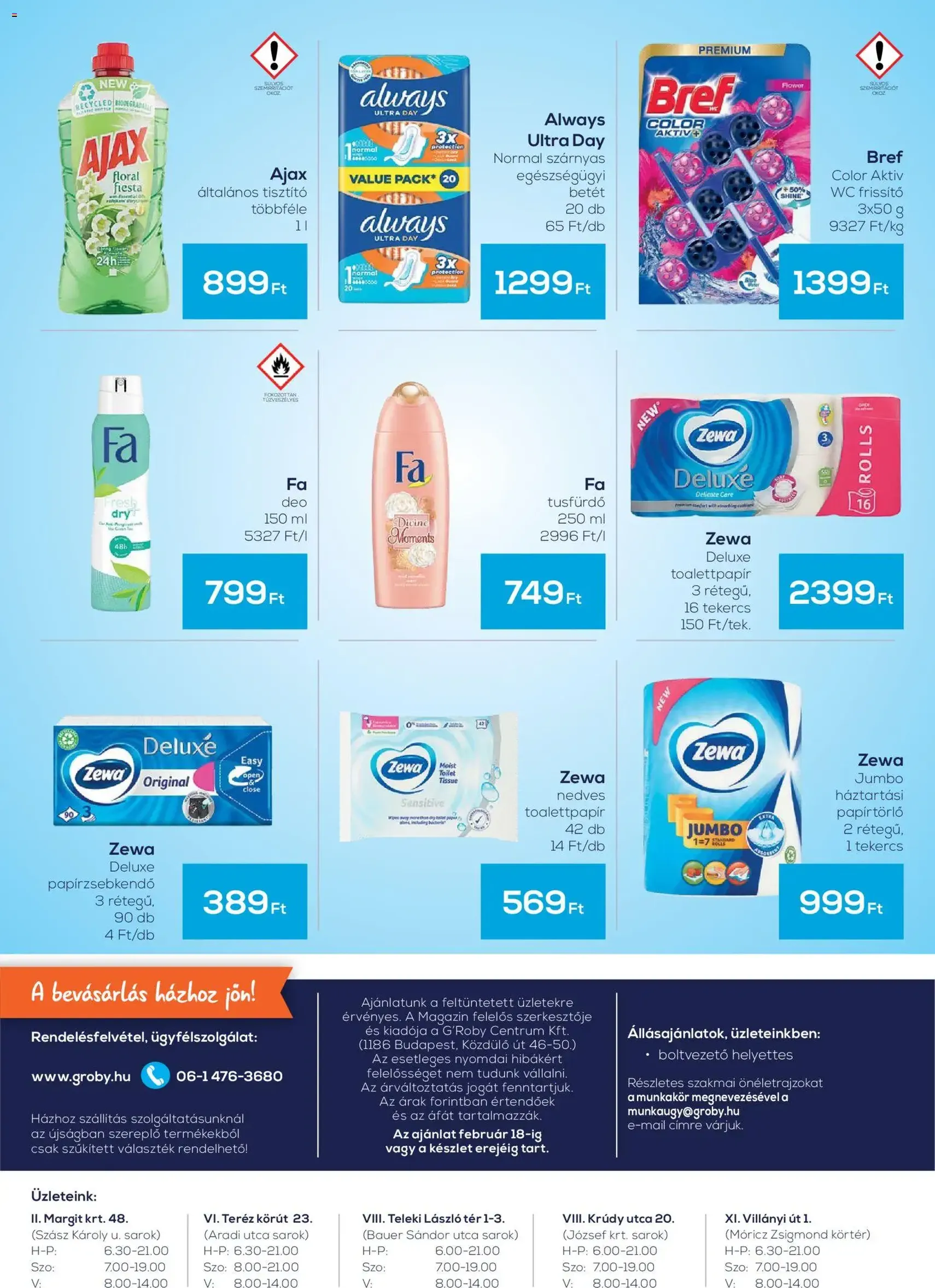 G'Roby Akciós újság - 2026.02.05. érvényes szórólap 4 oldal 4 oldalból