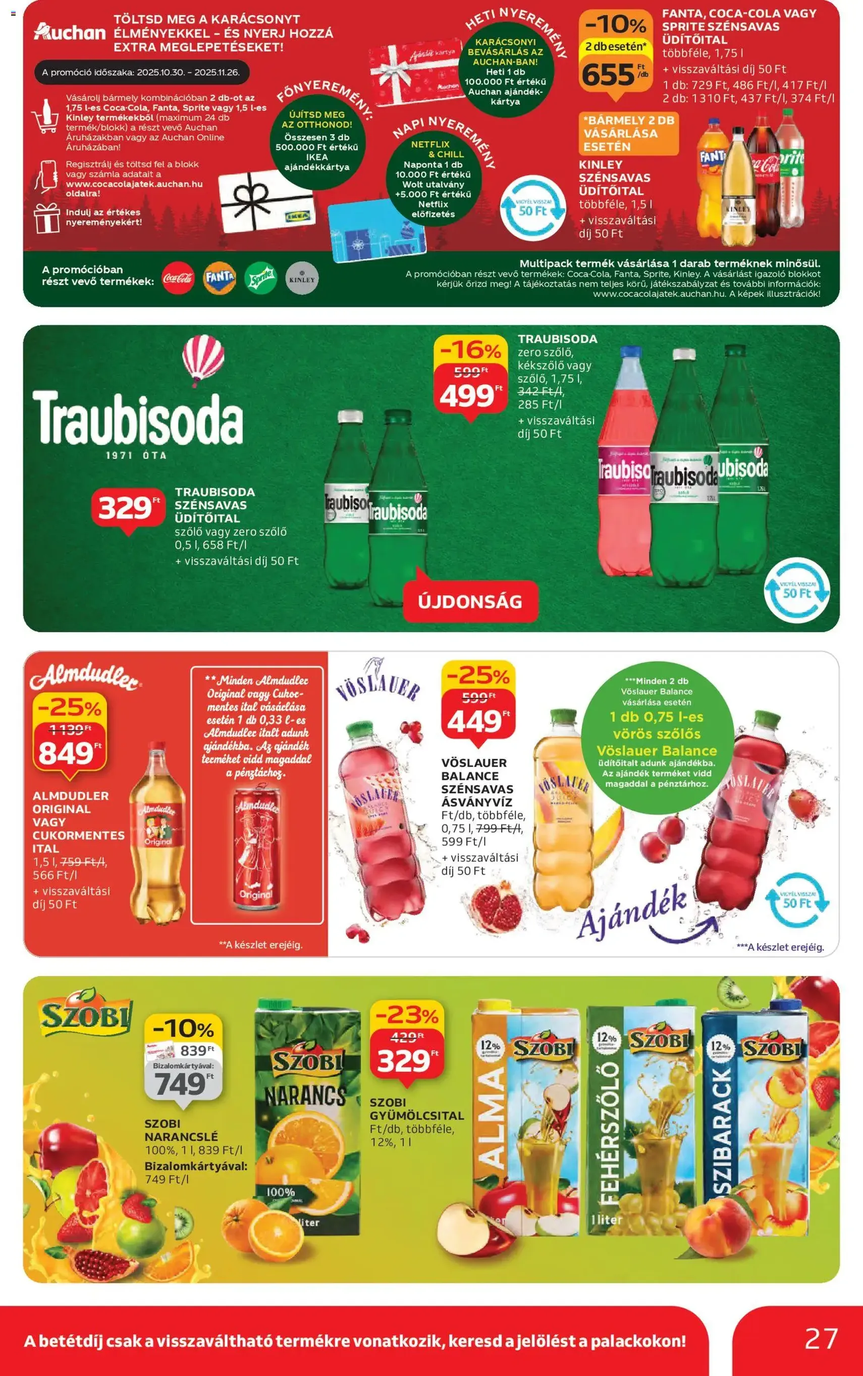 Auchan Akciós újság - 2025.10.30. érvényes szórólap 27 oldal 58 oldalból Auchan Akciós újság - 2025.10.30. érvényes szórólap 27 oldal 58 oldalból